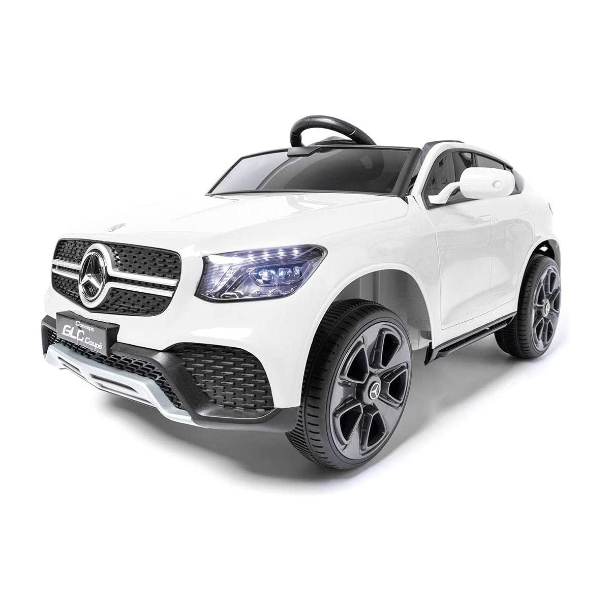 Auto A Bateria Mercedes Benz Blc Blanco De 12v De 2 Motores-8