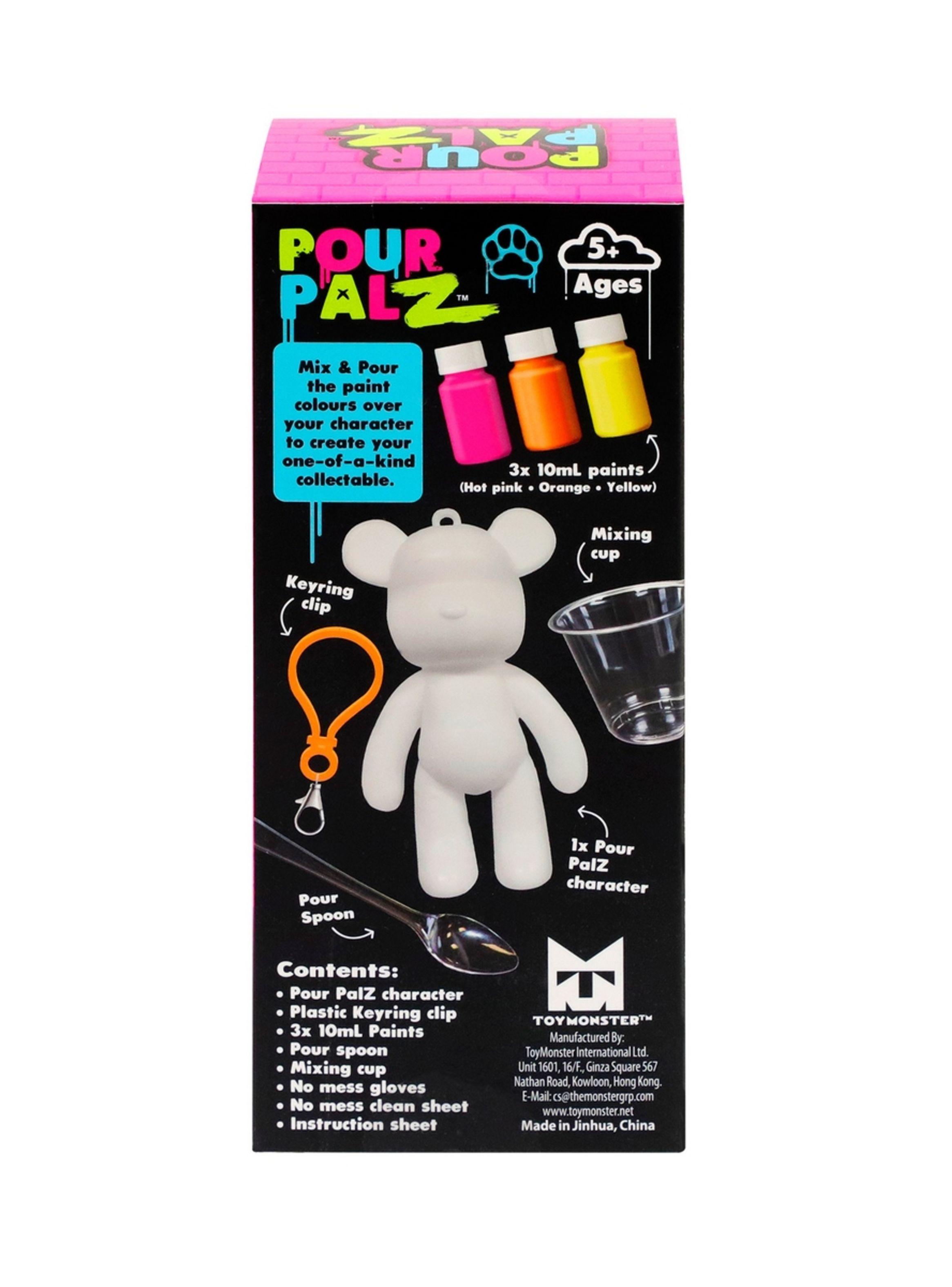 Oso Llavero Para Pintar Pour Palz - Rosado-3