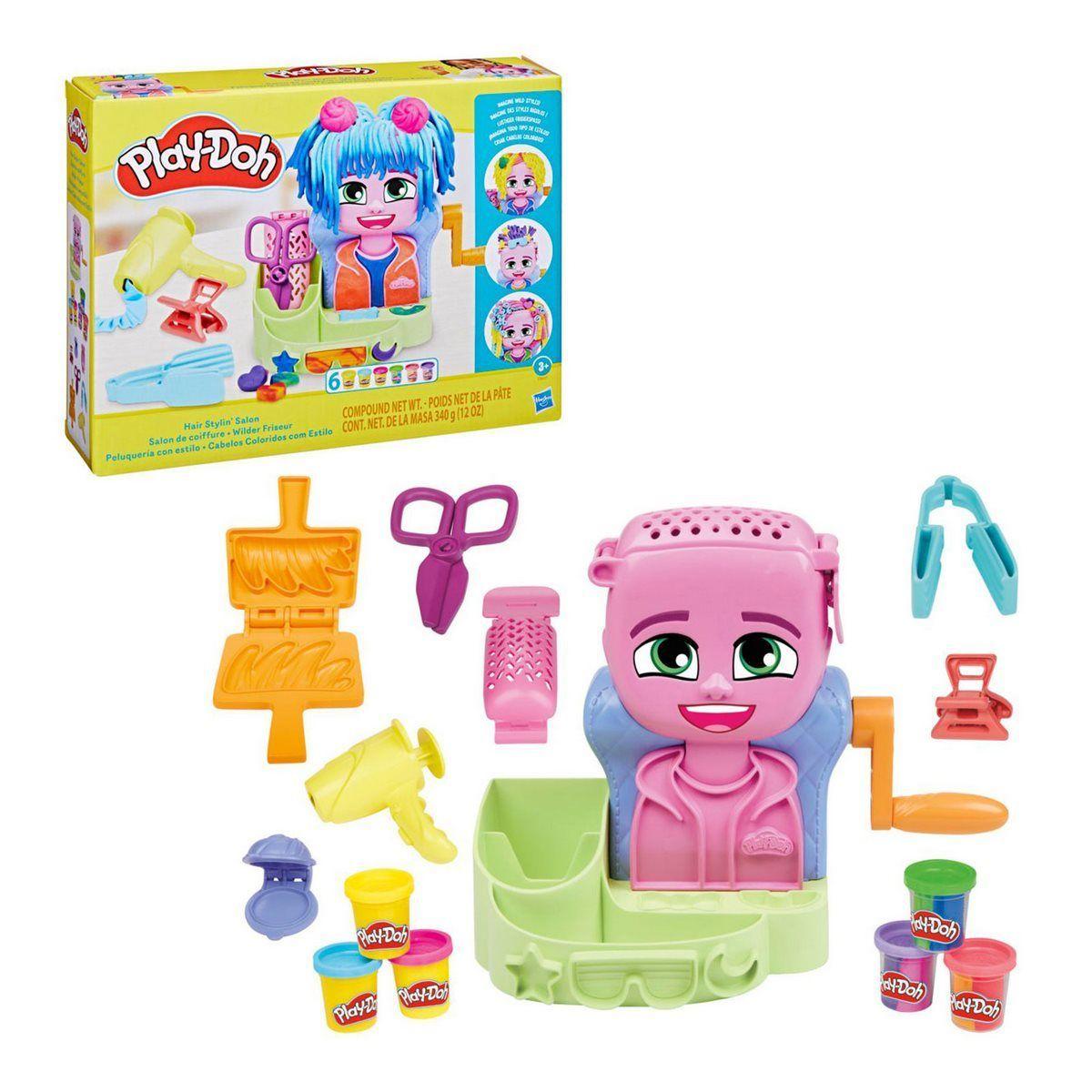 Masas Play Doh peluquería con estilo y accesorios creativos-0