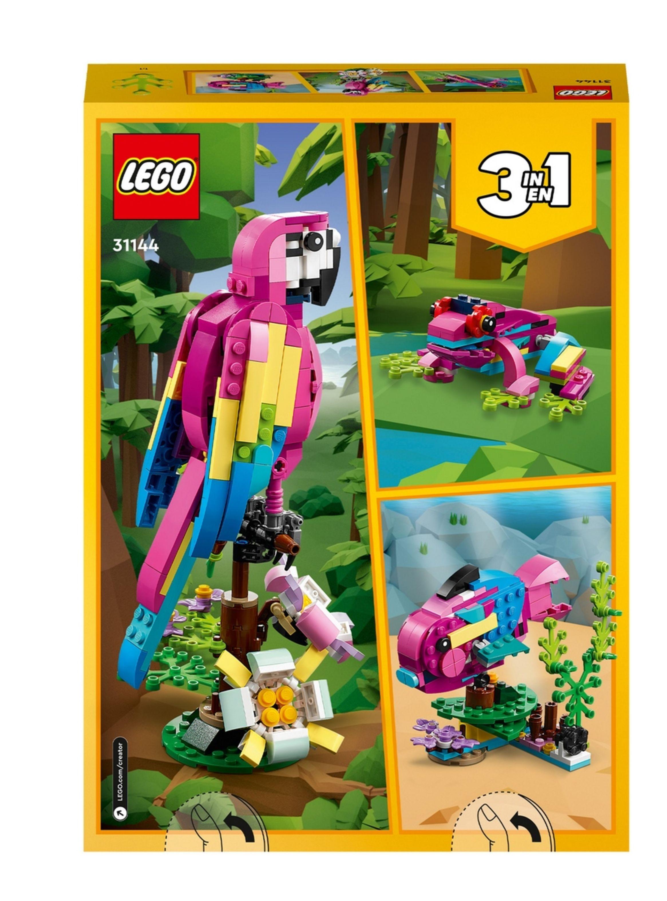 Bloques LEGO CREATOR loro rosa 253 piezas-3