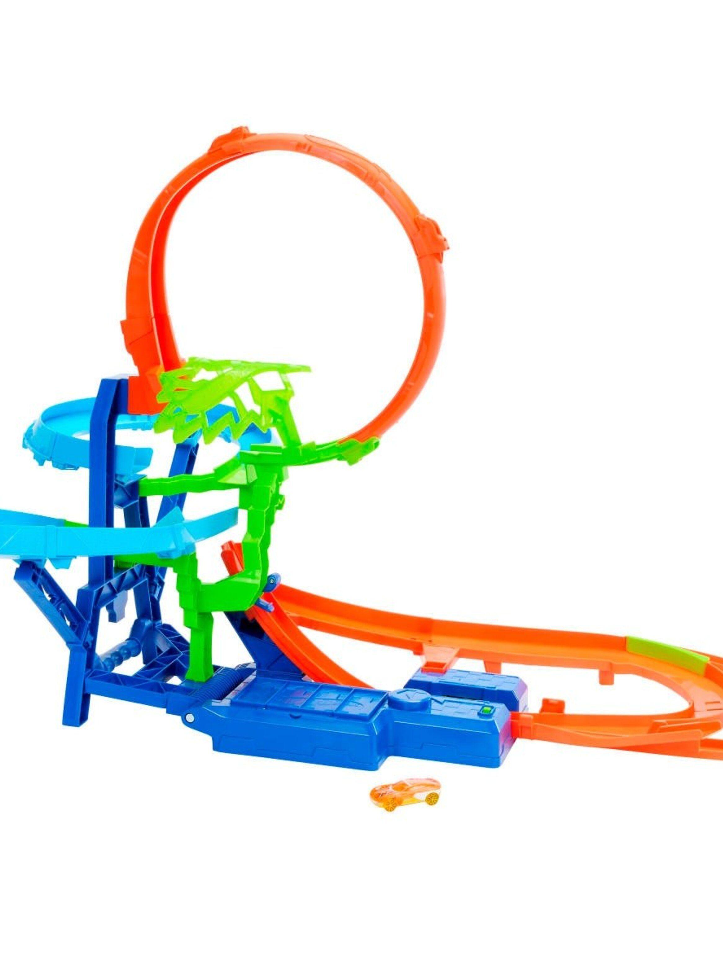 Hot wheels stunt tracks pista de juguete multichoque aéreo-2