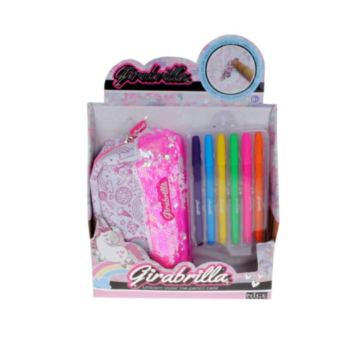 Estuche Unicornio 2 En 1: Colorea Girabrilla-2