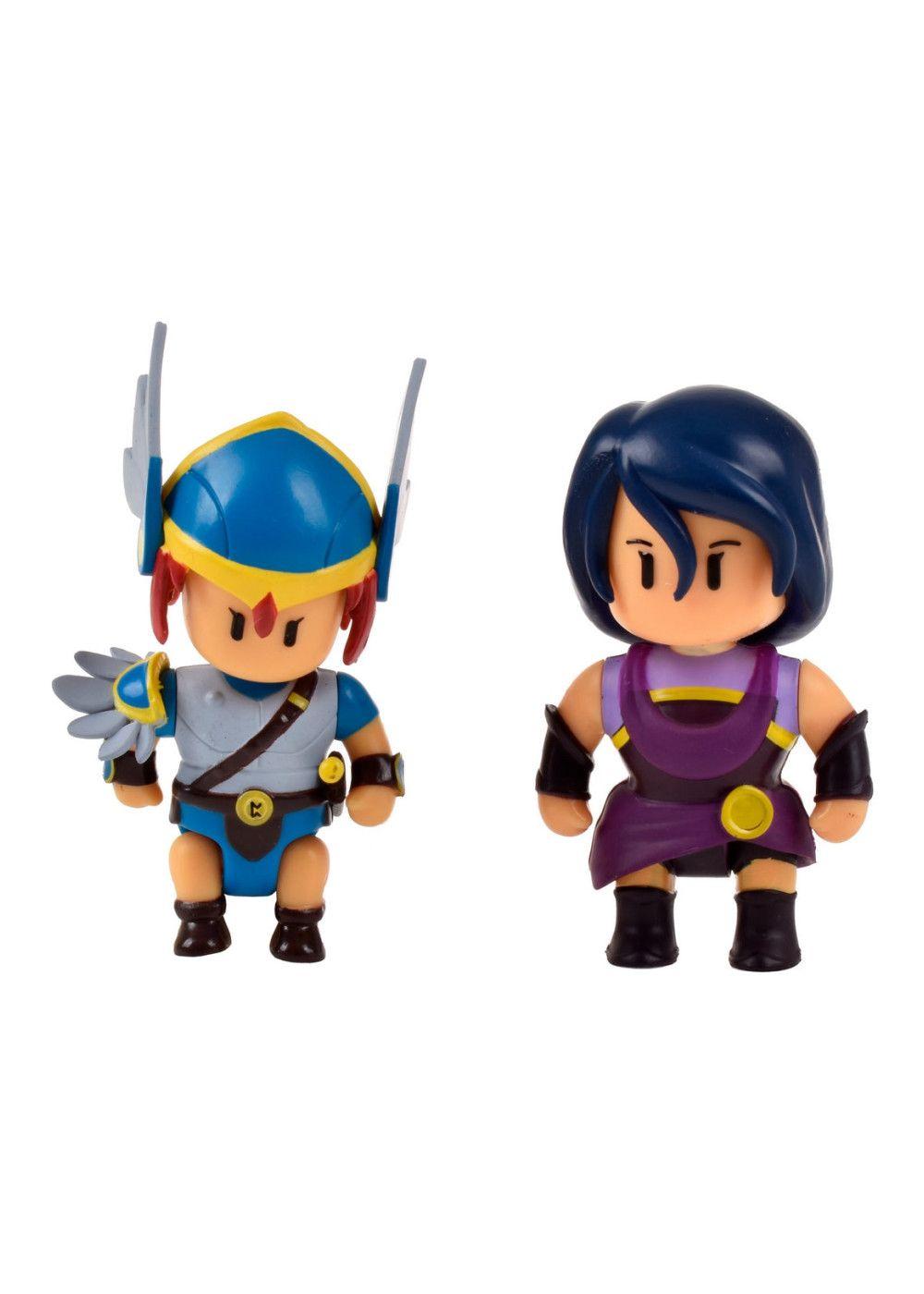 PACK 2 FIGURAS 8 CMS  ARTICULADAS  STUMBLE GUYS - VALKYRIE AND NYX-0
