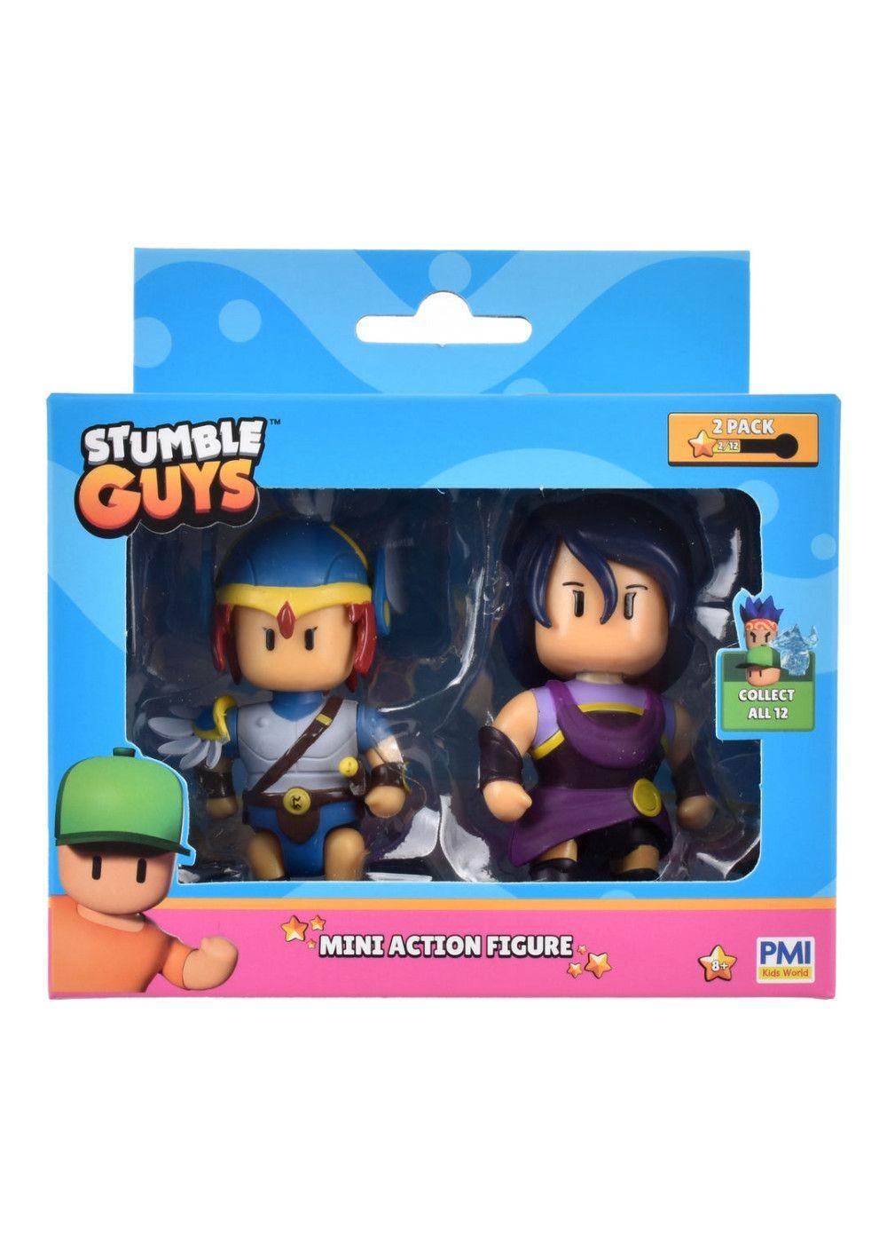 PACK 2 FIGURAS 8 CMS  ARTICULADAS  STUMBLE GUYS - VALKYRIE AND NYX-2