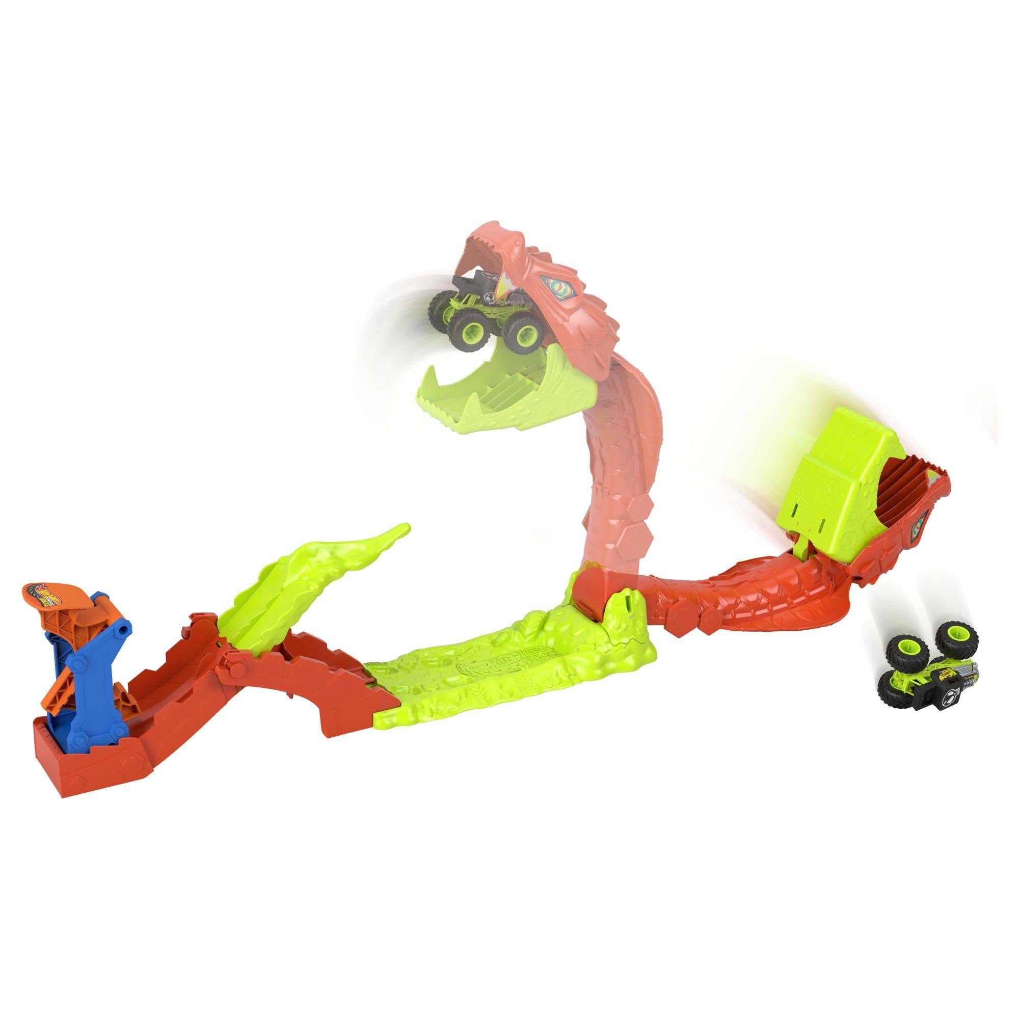 HOT WHEELS  PISTA DE JUGUETE PISTA MONSTER TRUCKS MORDIDA DE SERPIENTE-3