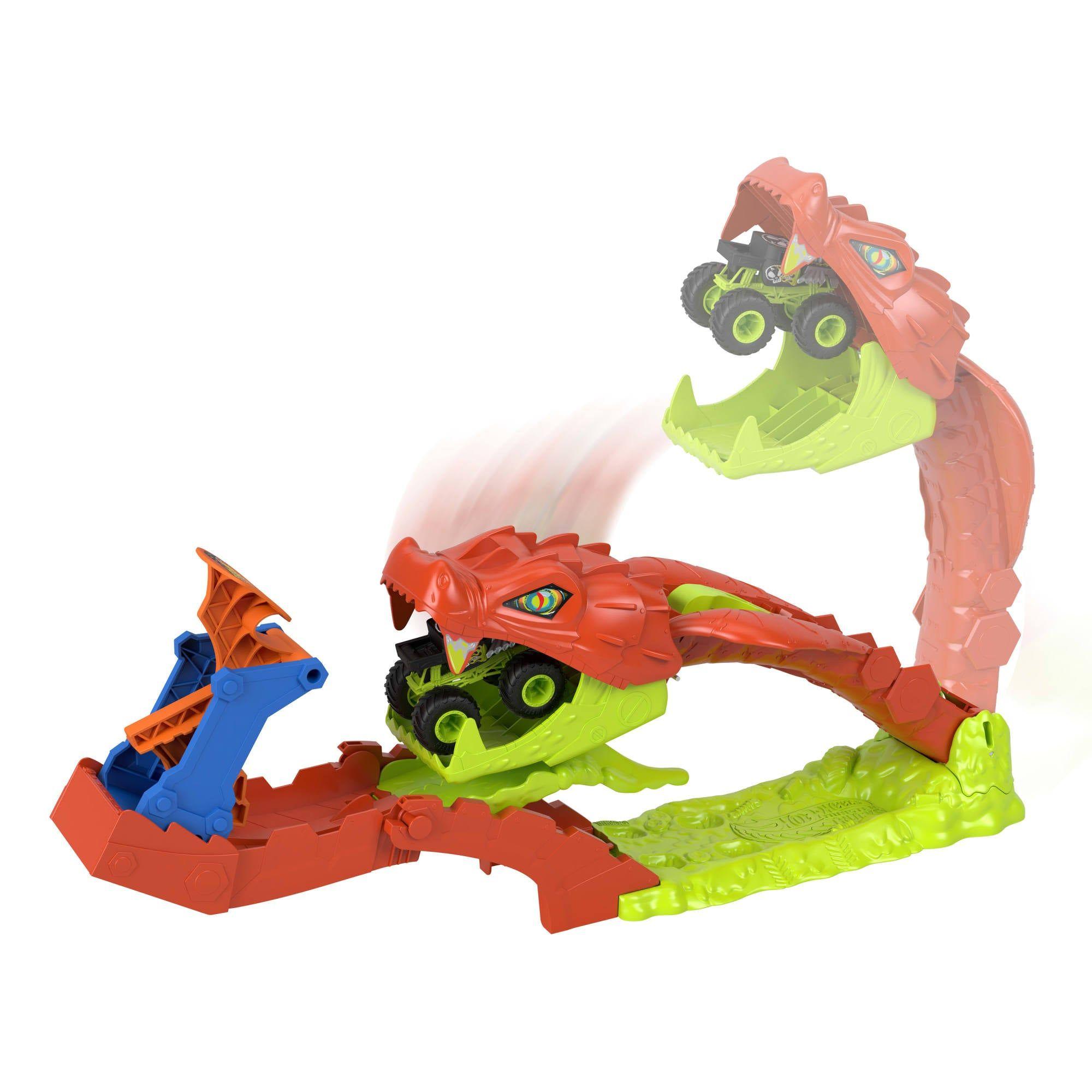 HOT WHEELS  PISTA DE JUGUETE PISTA MONSTER TRUCKS MORDIDA DE SERPIENTE-5