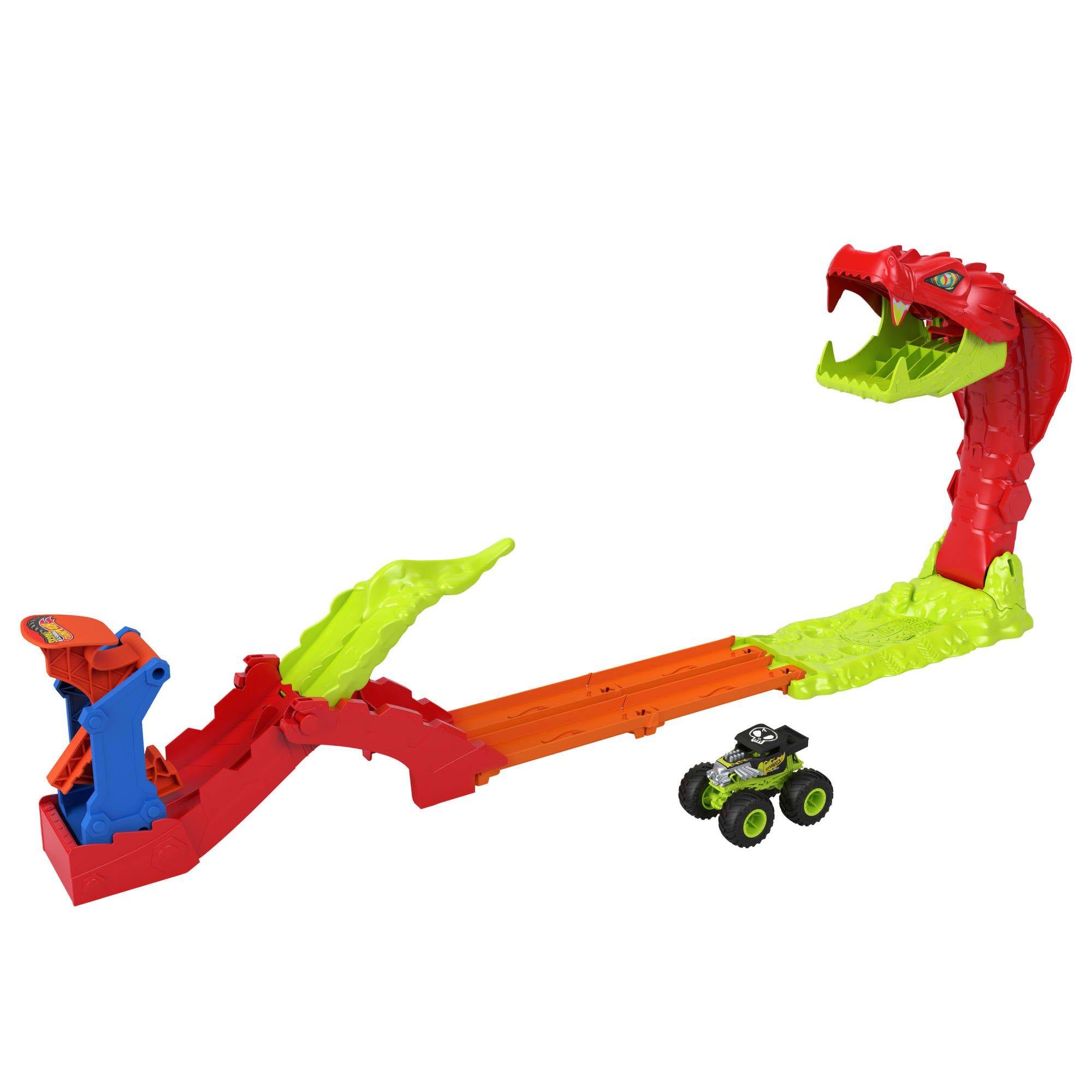 HOT WHEELS  PISTA DE JUGUETE PISTA MONSTER TRUCKS MORDIDA DE SERPIENTE-6