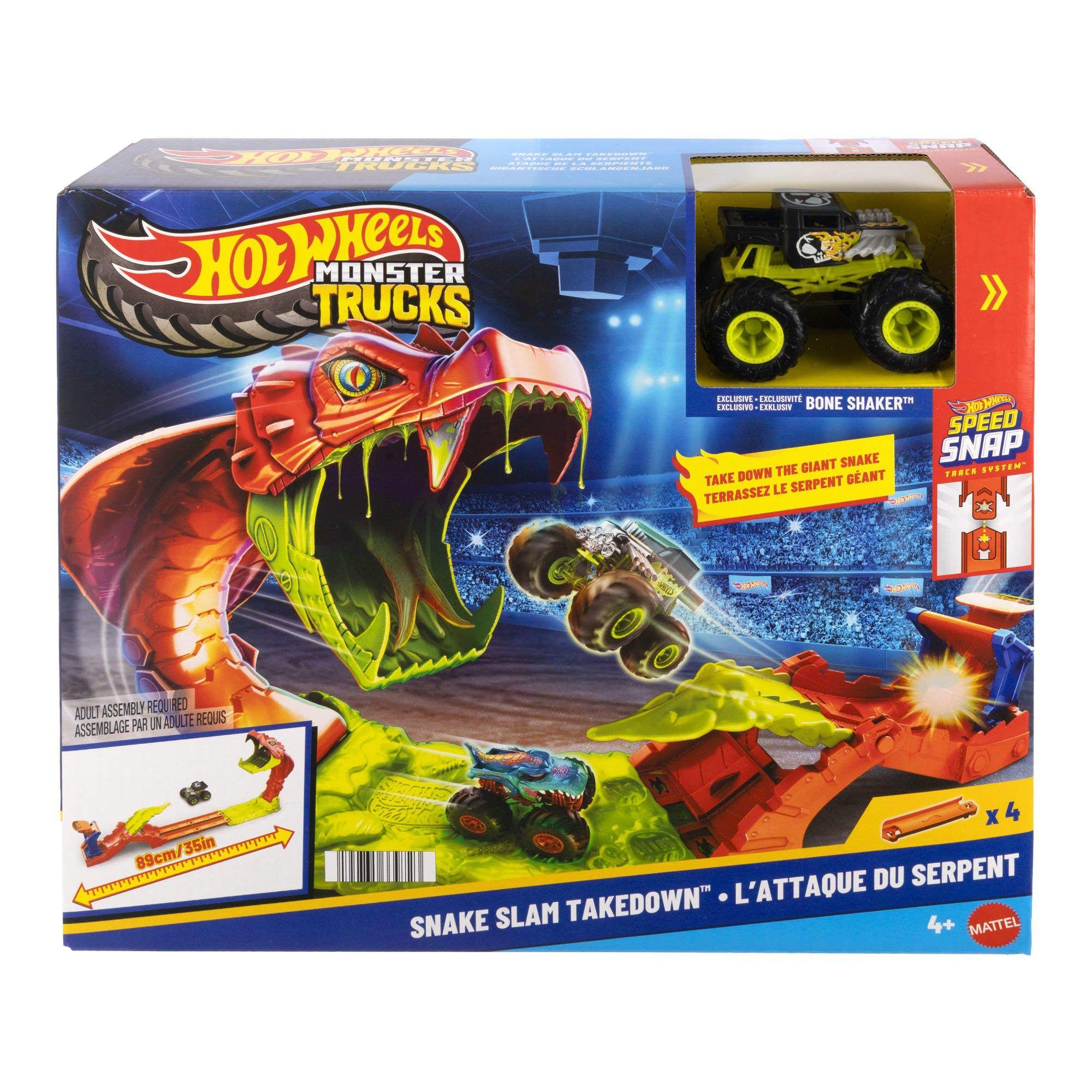 HOT WHEELS  PISTA DE JUGUETE PISTA MONSTER TRUCKS MORDIDA DE SERPIENTE-7