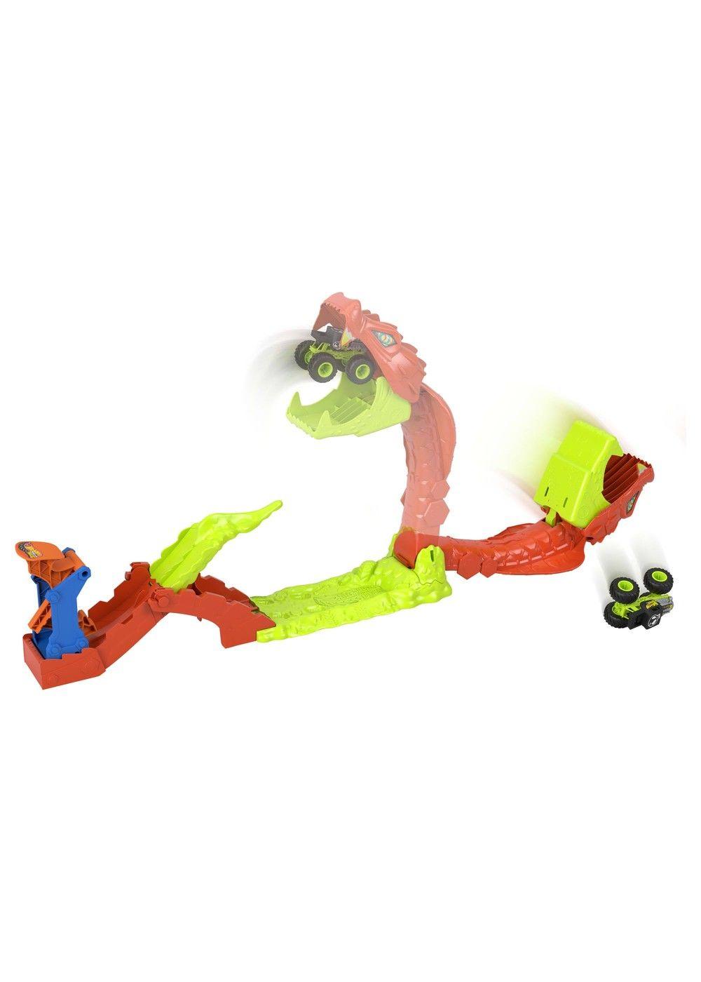 HOT WHEELS  PISTA DE JUGUETE PISTA MONSTER TRUCKS MORDIDA DE SERPIENTE-8