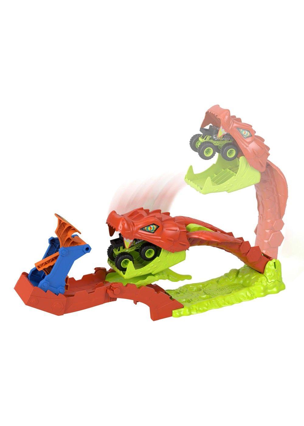 HOT WHEELS  PISTA DE JUGUETE PISTA MONSTER TRUCKS MORDIDA DE SERPIENTE-9