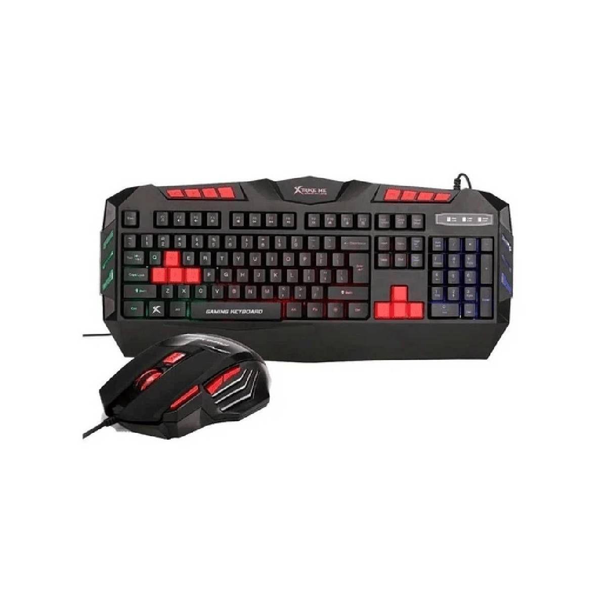 Kit teclado mouse gaming FUJITEL luz de fondo USB-2