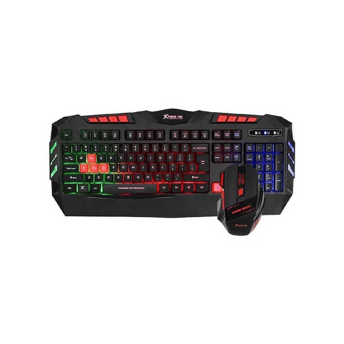 Kit teclado mouse gaming FUJITEL luz de fondo USB-4