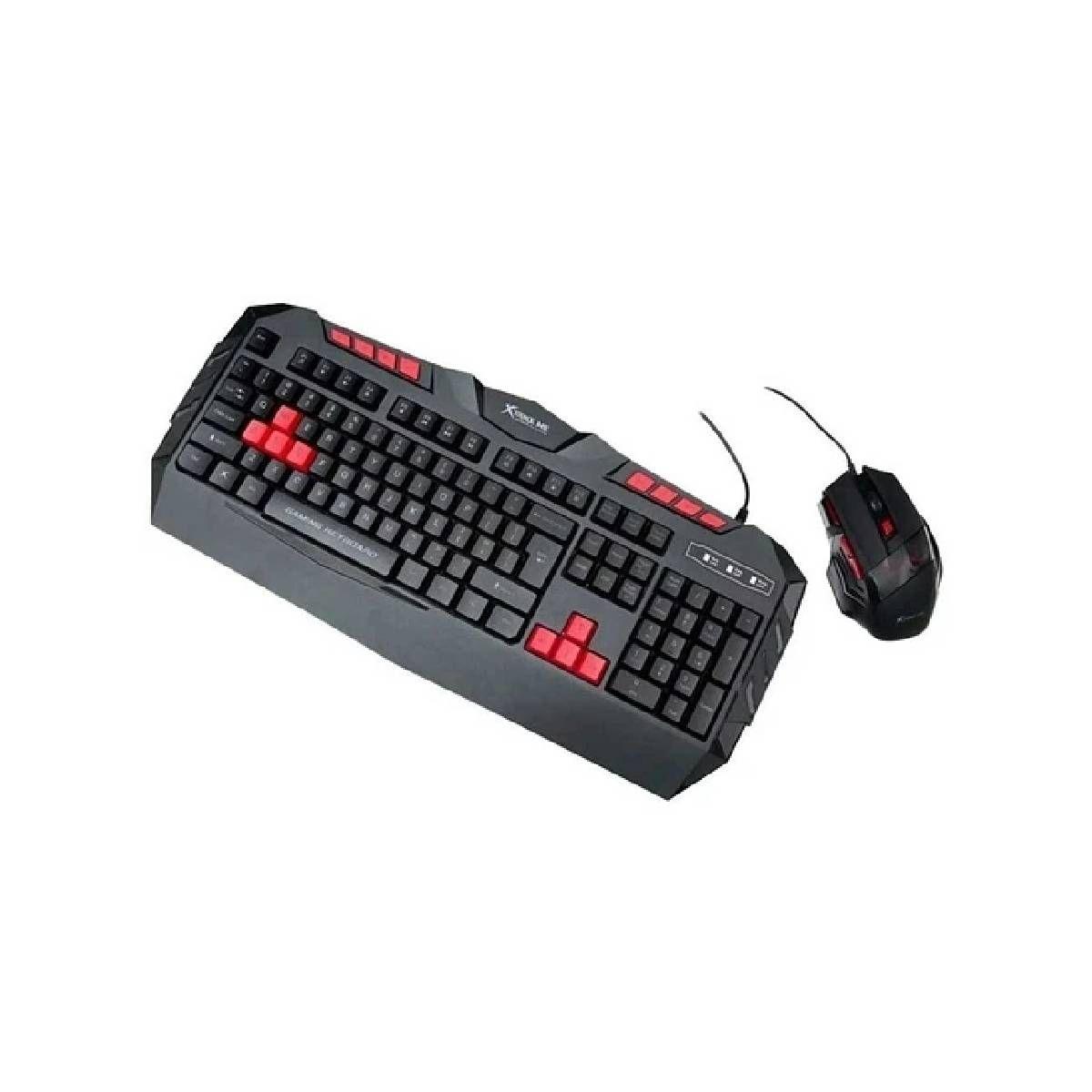 Kit teclado mouse gaming FUJITEL luz de fondo USB-6