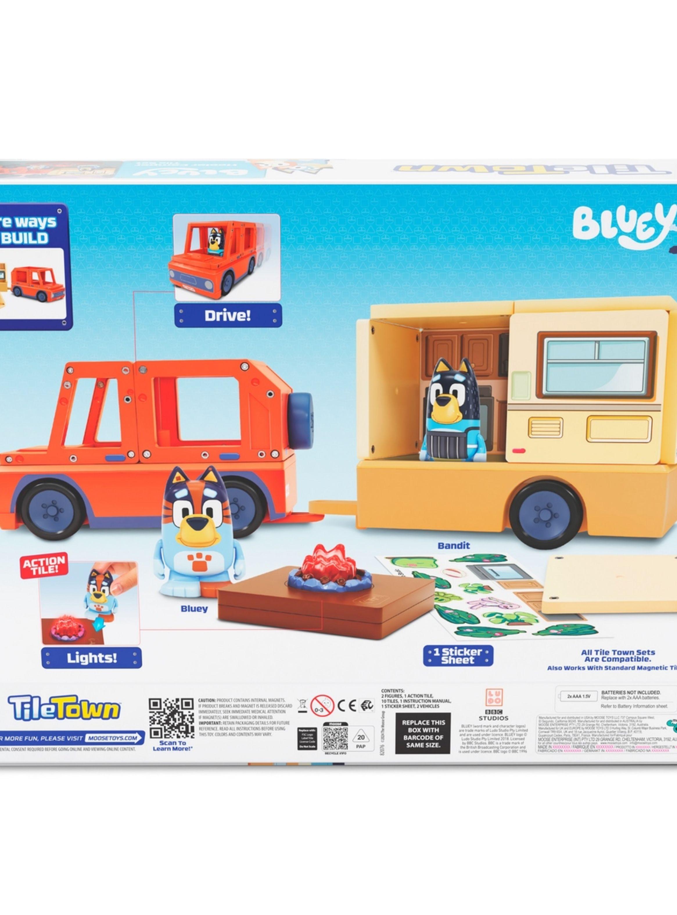 Bloques Construcción Magnéticos Bluey Camper Tile Town-3