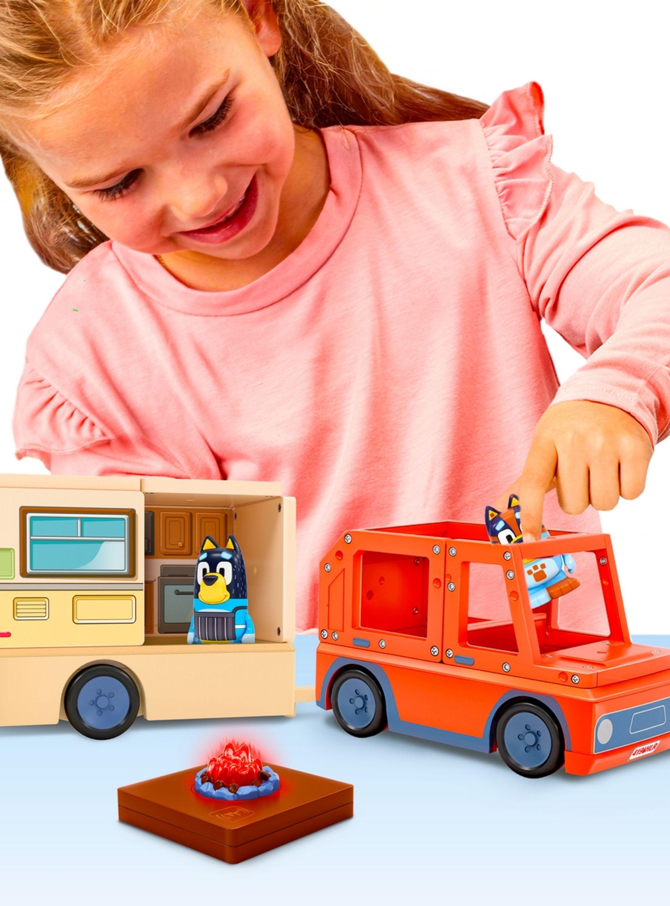 Bloques Construcción Magnéticos Bluey Camper Tile Town-7