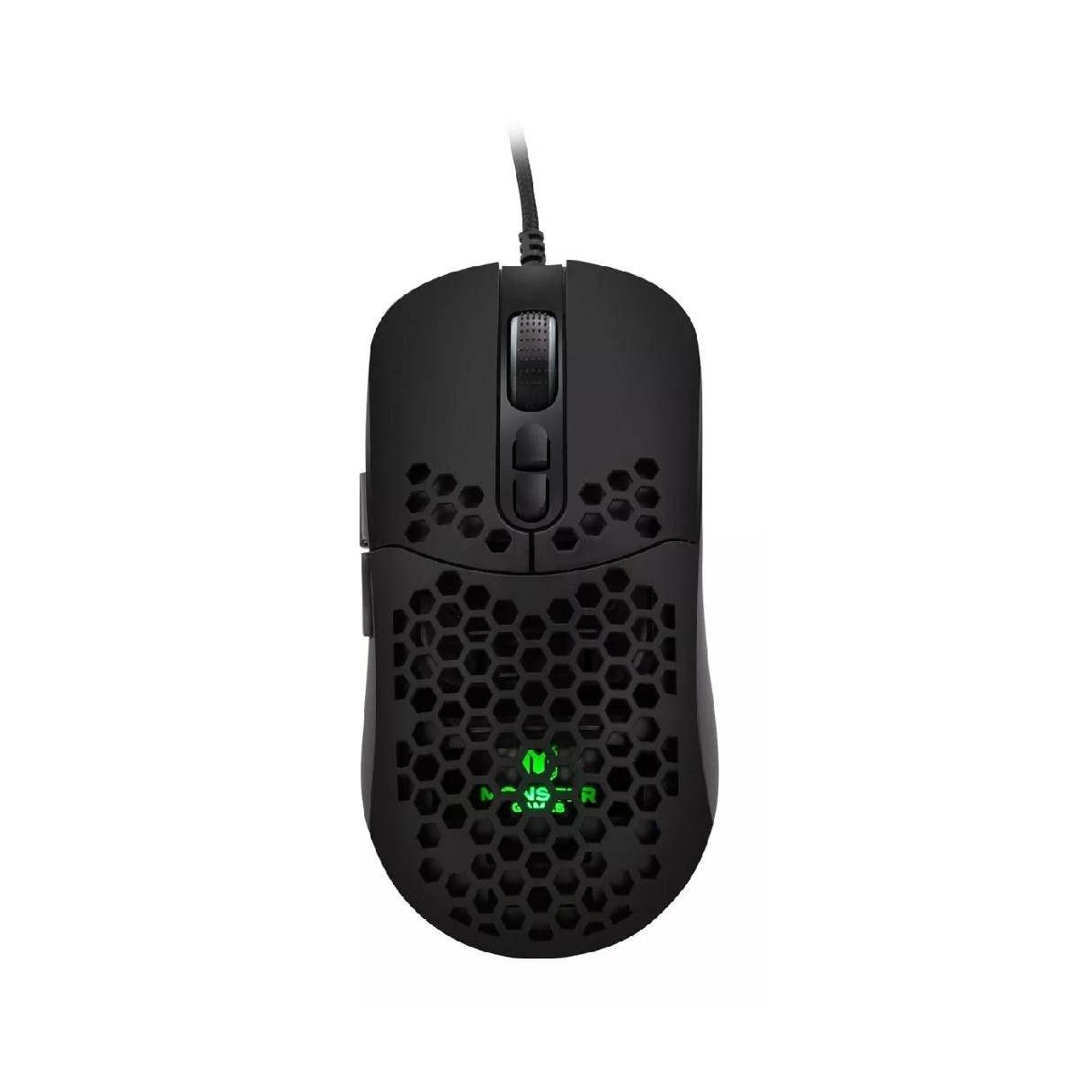 Mouse gamer Monster ligero RGB 6400 DPI Honeycomb-2