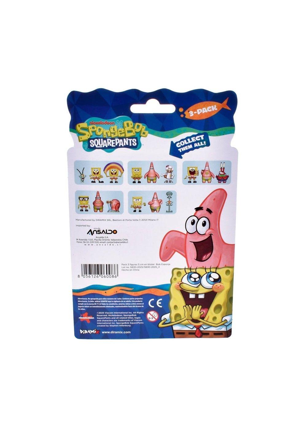 Pack 3 Figuras 5 Cm En Blister Bob Esponja - Don Cangrejo-8