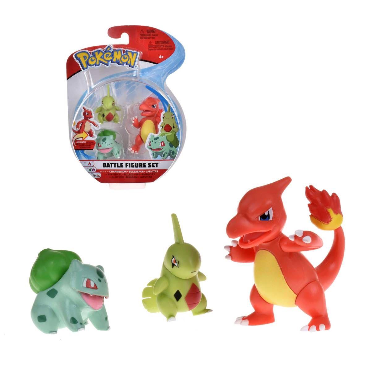 Pack 3 Figuras De 5 A 8 Cm. Pokemon - Charmeleon + Bulbasaur-0