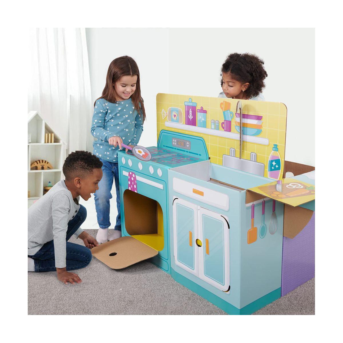 Juego 2 En 1 Cocina Y Pieza Bebe Para Interior Plegable-1