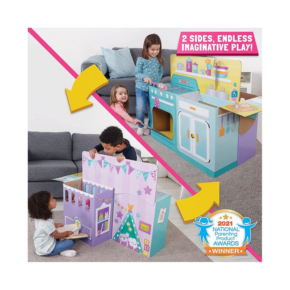 Juego 2 En 1 Cocina Y Pieza Bebe Para Interior Plegable-4