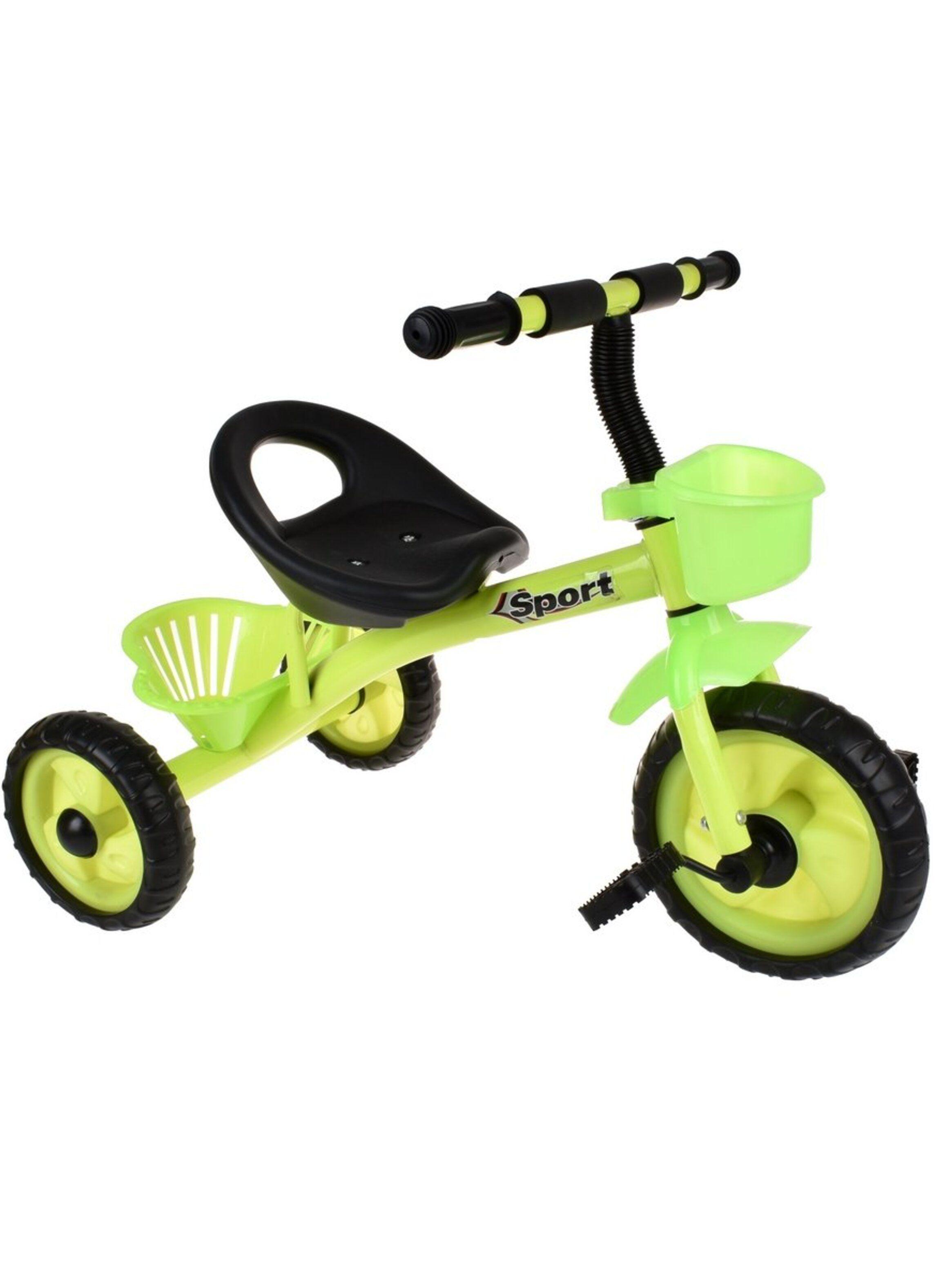 Triciclo Metálico Con Canasto Verde-3