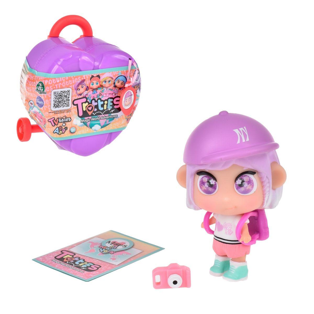 MALETA CORAZON CON MUÑECA MINI TROTTIES - MORADO-0