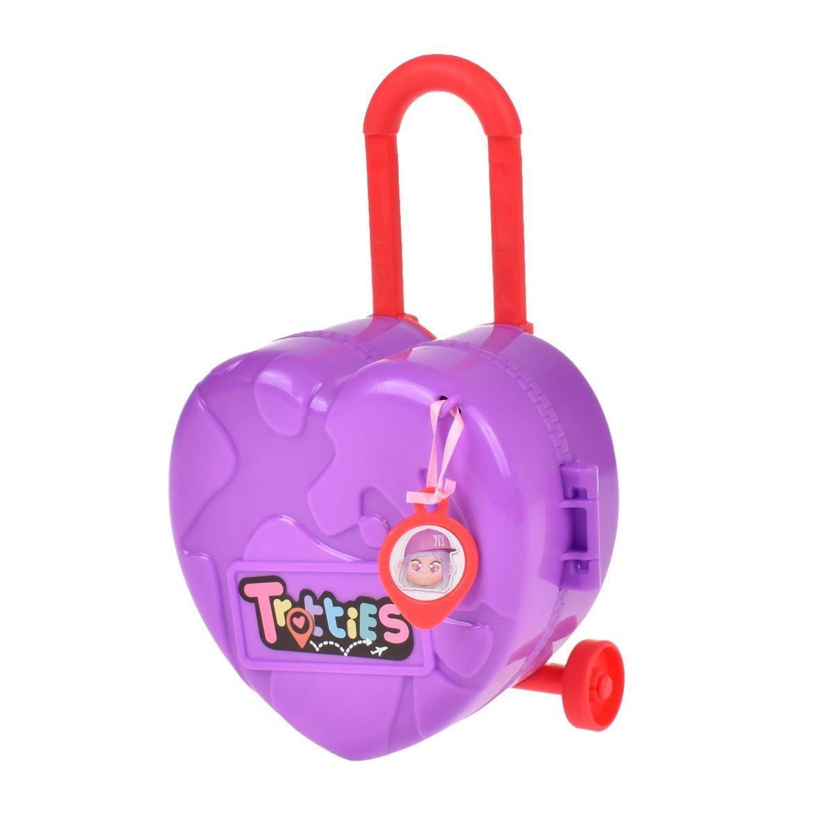 MALETA CORAZON CON MUÑECA MINI TROTTIES - MORADO-5