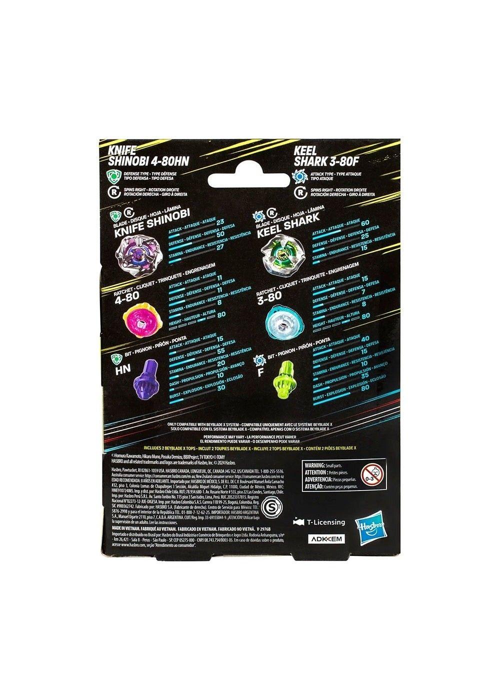 Beyblade Dual Pack X - Knife Shinobi Keel Shark-6