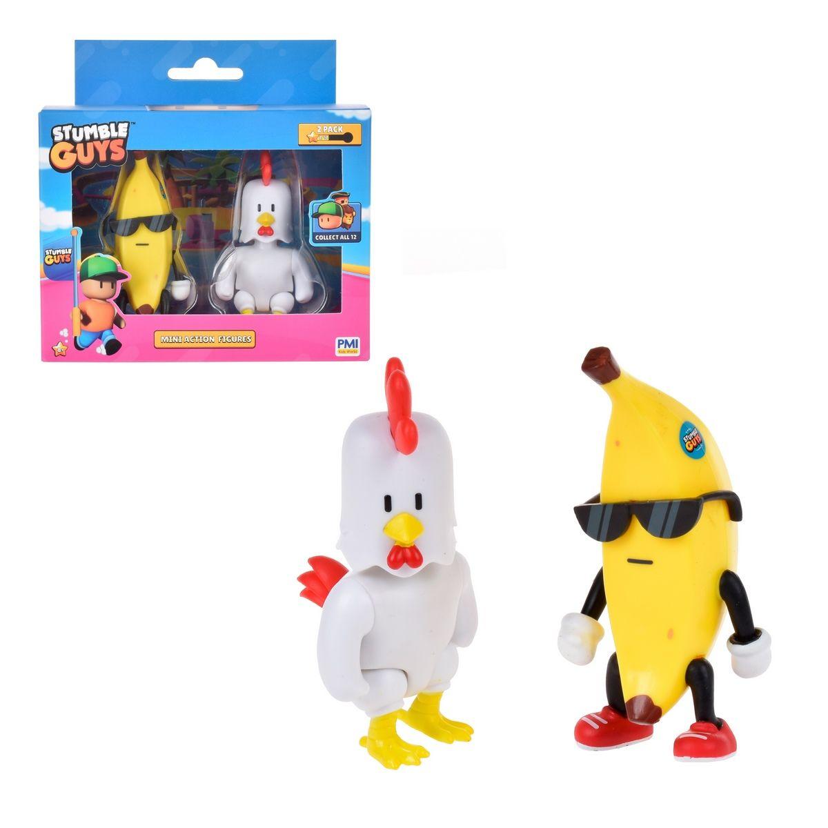PACK 2 FIGURAS ARTICULADAS STUMBLE GUYS - CHICKEN-0