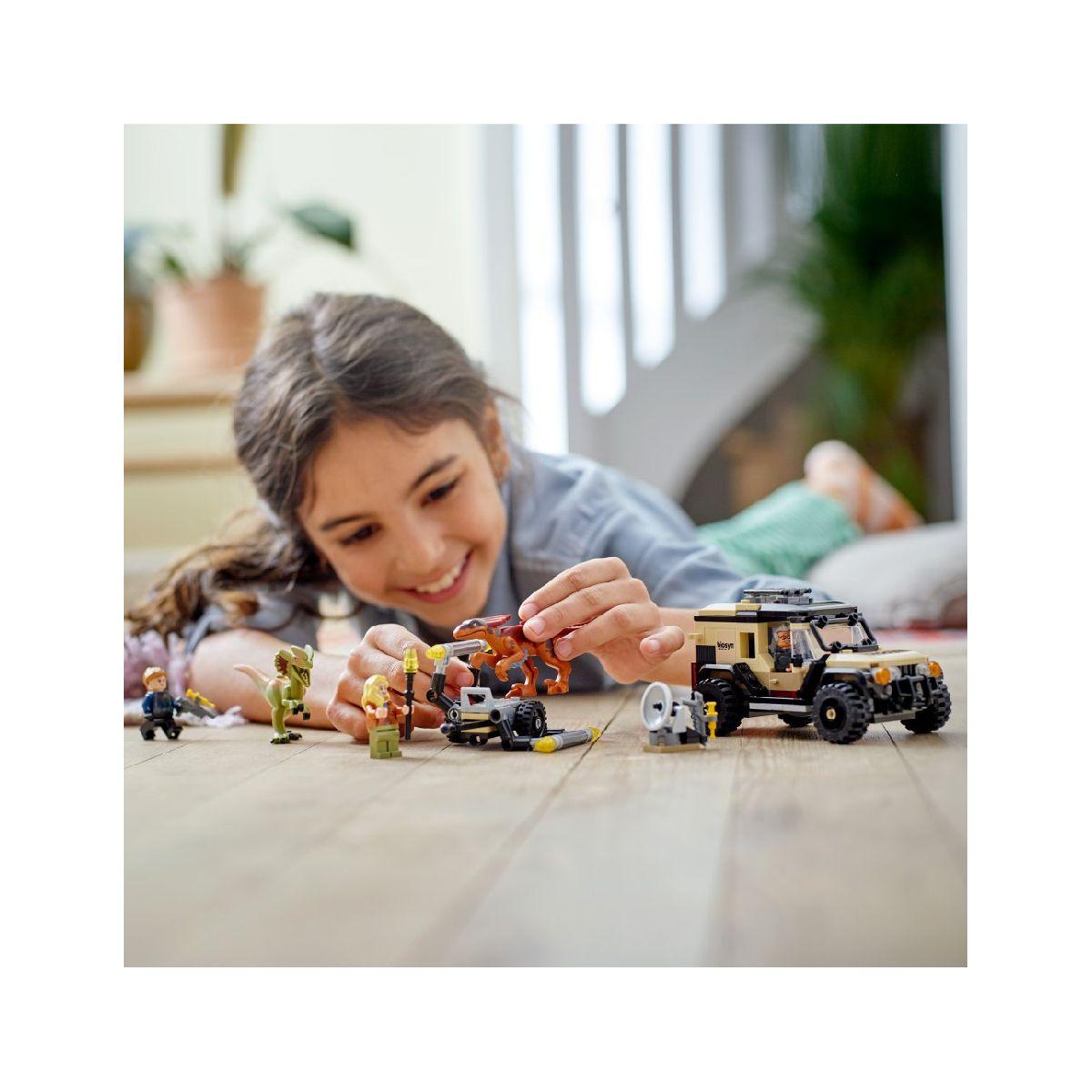 Transporte Pyrorraptor Y El Dilofosaurio Jurassic World Lego-1