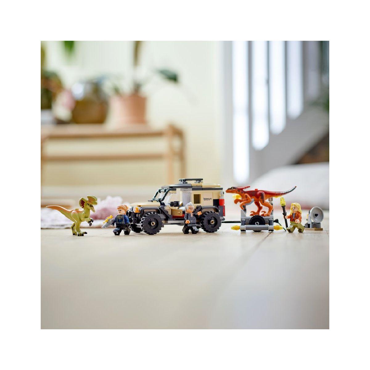 Transporte Pyrorraptor Y El Dilofosaurio Jurassic World Lego-3