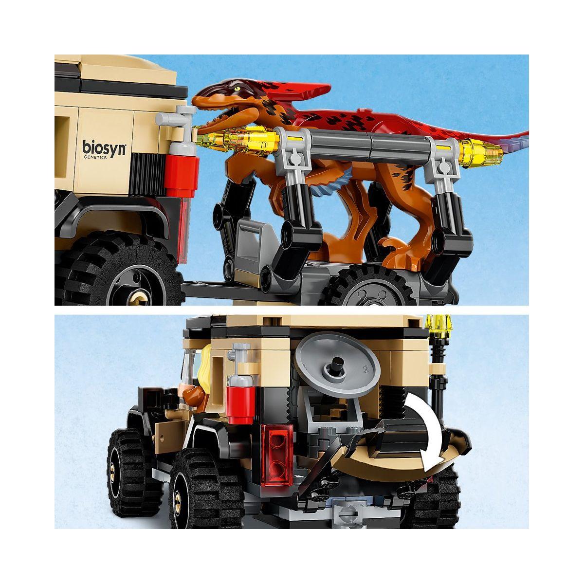 Transporte Pyrorraptor Y El Dilofosaurio Jurassic World Lego-5