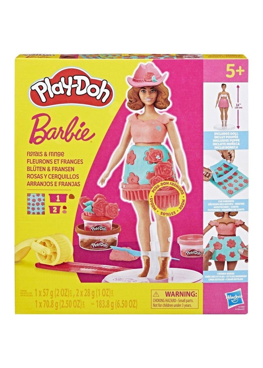 PLAY-DOH BARBIE MUÑECAS - ROSAS Y CERQUILLOS-0