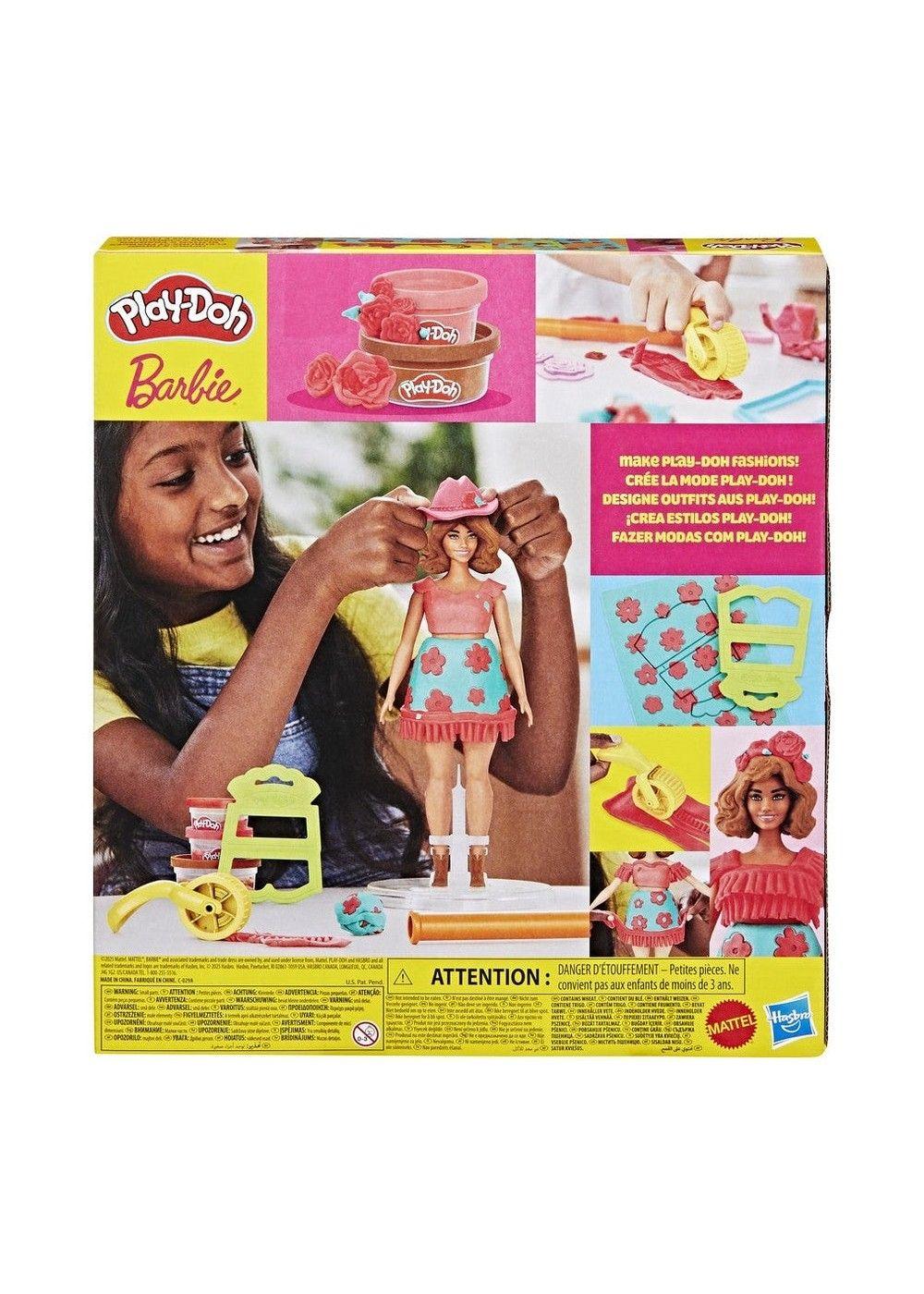 PLAY-DOH BARBIE MUÑECAS - ROSAS Y CERQUILLOS-2