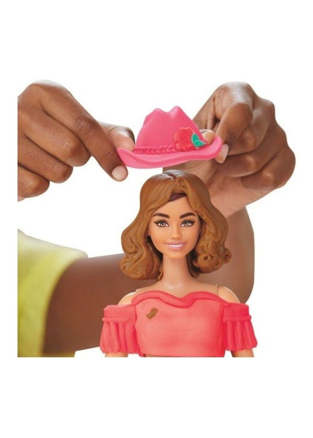 PLAY-DOH BARBIE MUÑECAS - ROSAS Y CERQUILLOS-3