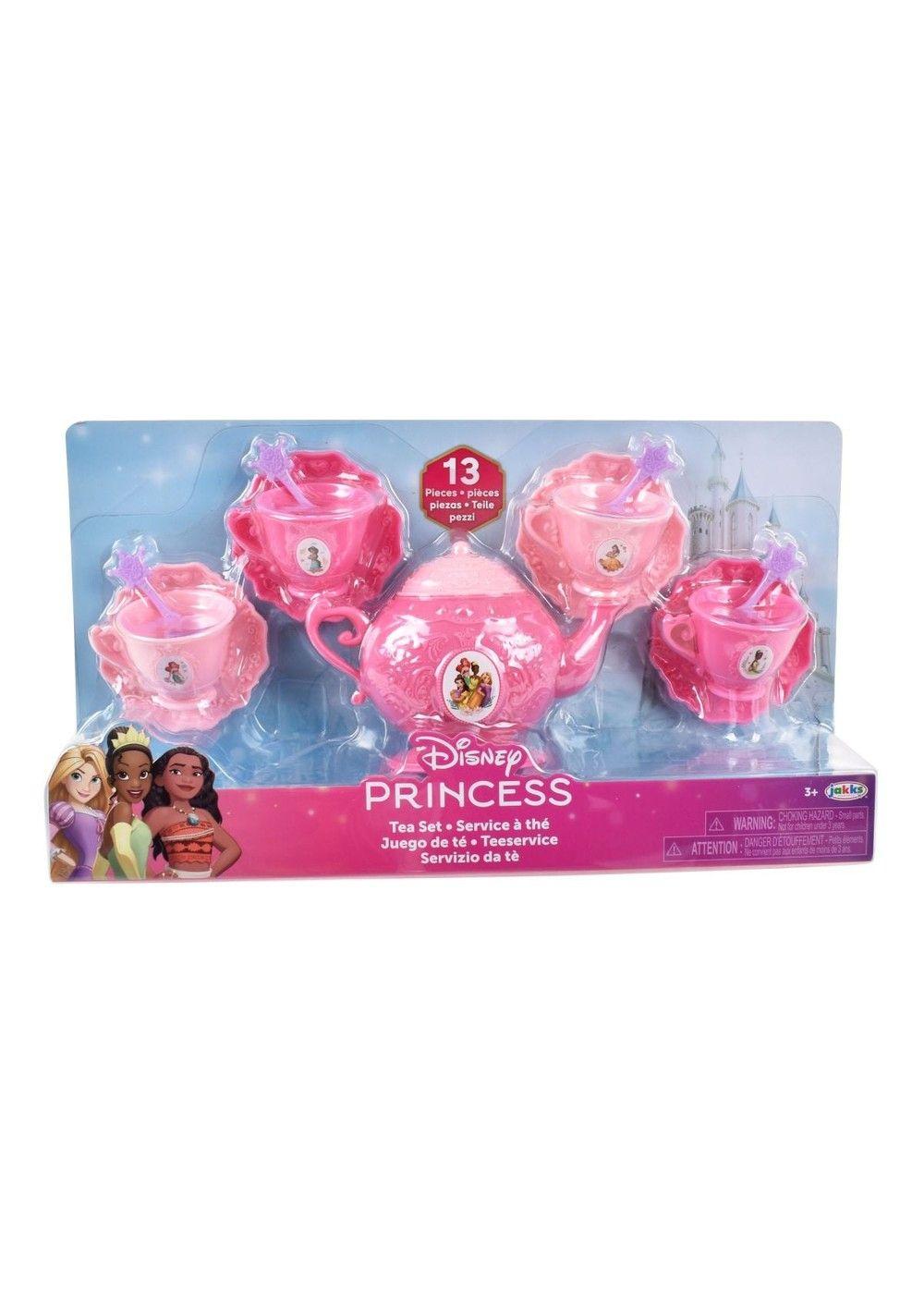 Mini Set De Té Con Cucharas - Princesas Tetera Rosa Oscuro-2