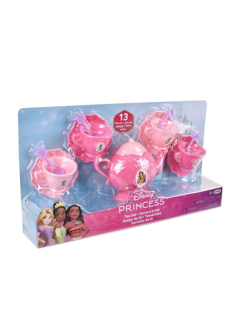 Mini Set De Té Con Cucharas - Princesas Tetera Rosa Oscuro-7