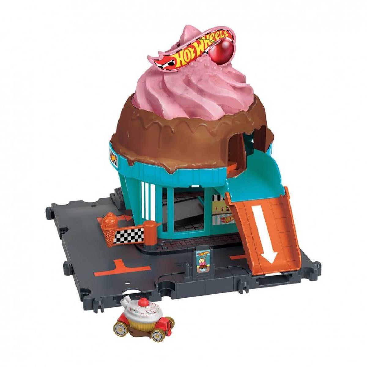 HOT WHEELS CITY PISTA DE JUGUETE HELADERÍA-3