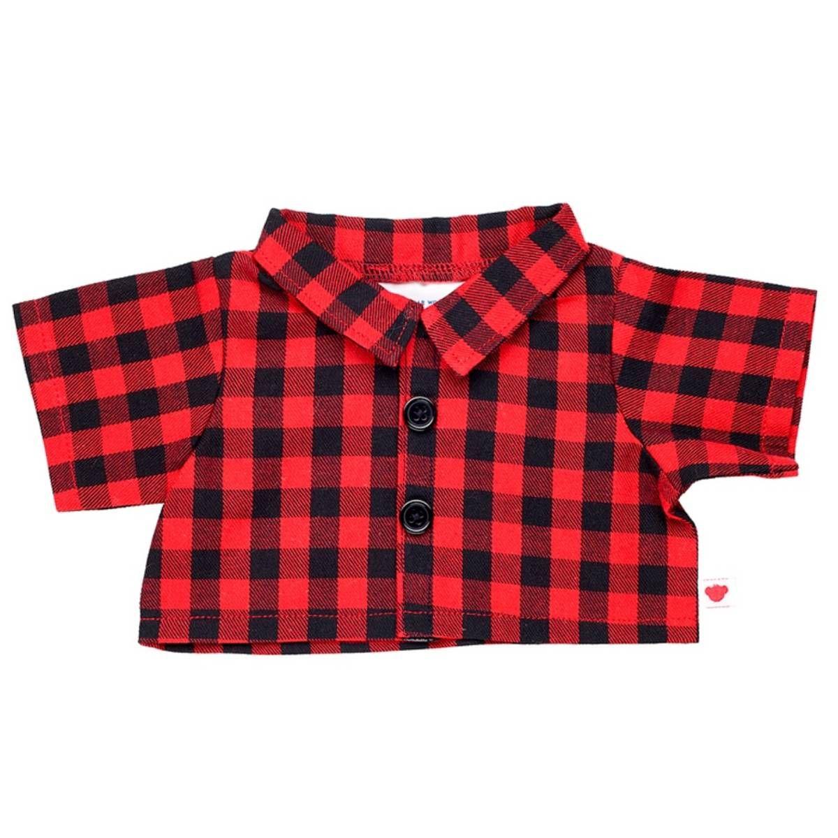 Camisa Cuadros Rojo/Negro Build-A-Bear-1