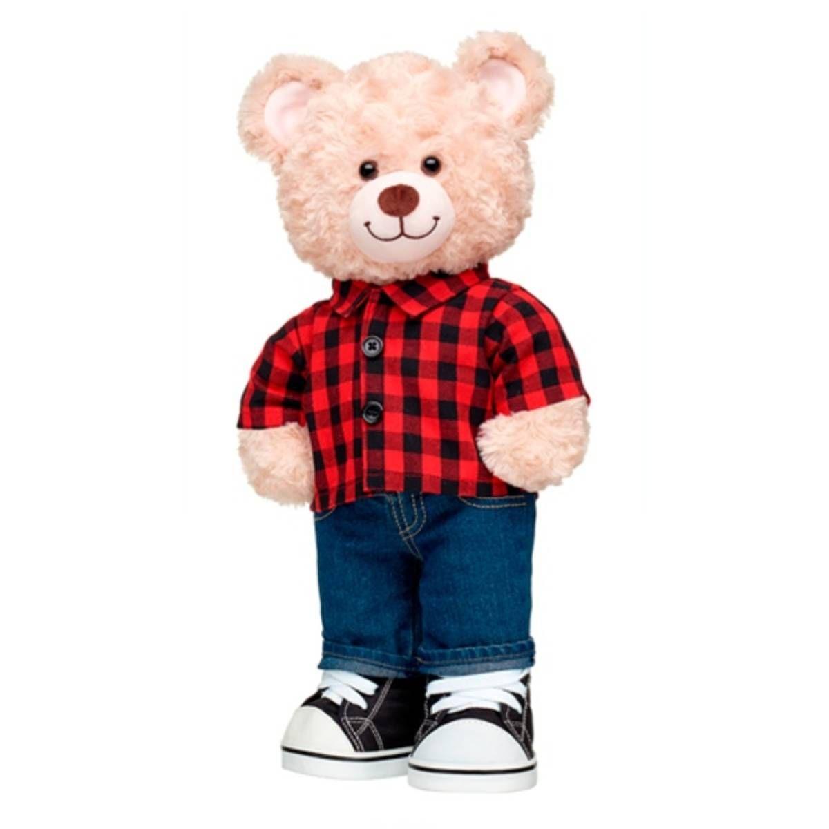 Camisa Cuadros Rojo/Negro Build-A-Bear-2