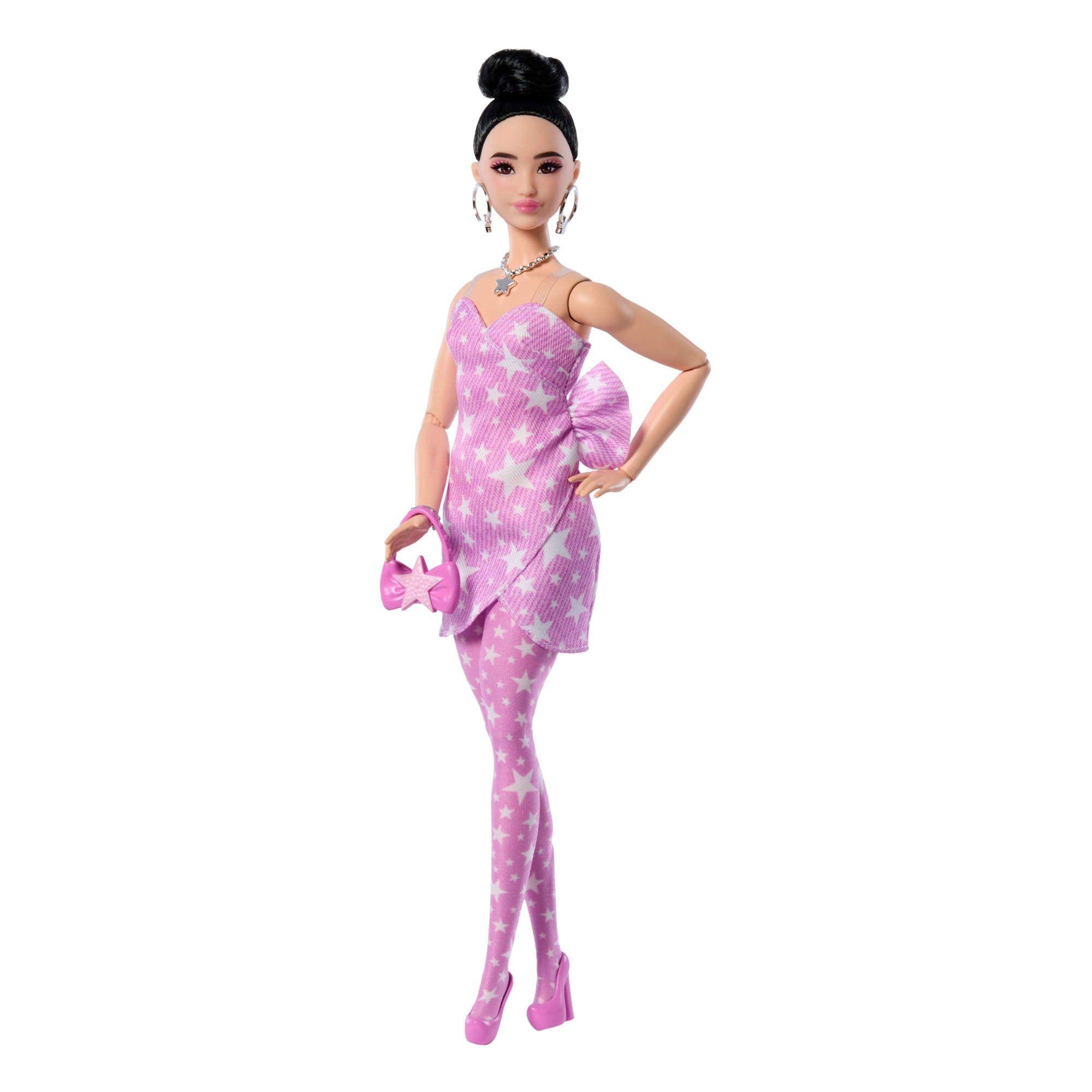 BARBIE FASHIONISTA DELUXE STYLE MUÑECA CON VESTIDO ROSA-1