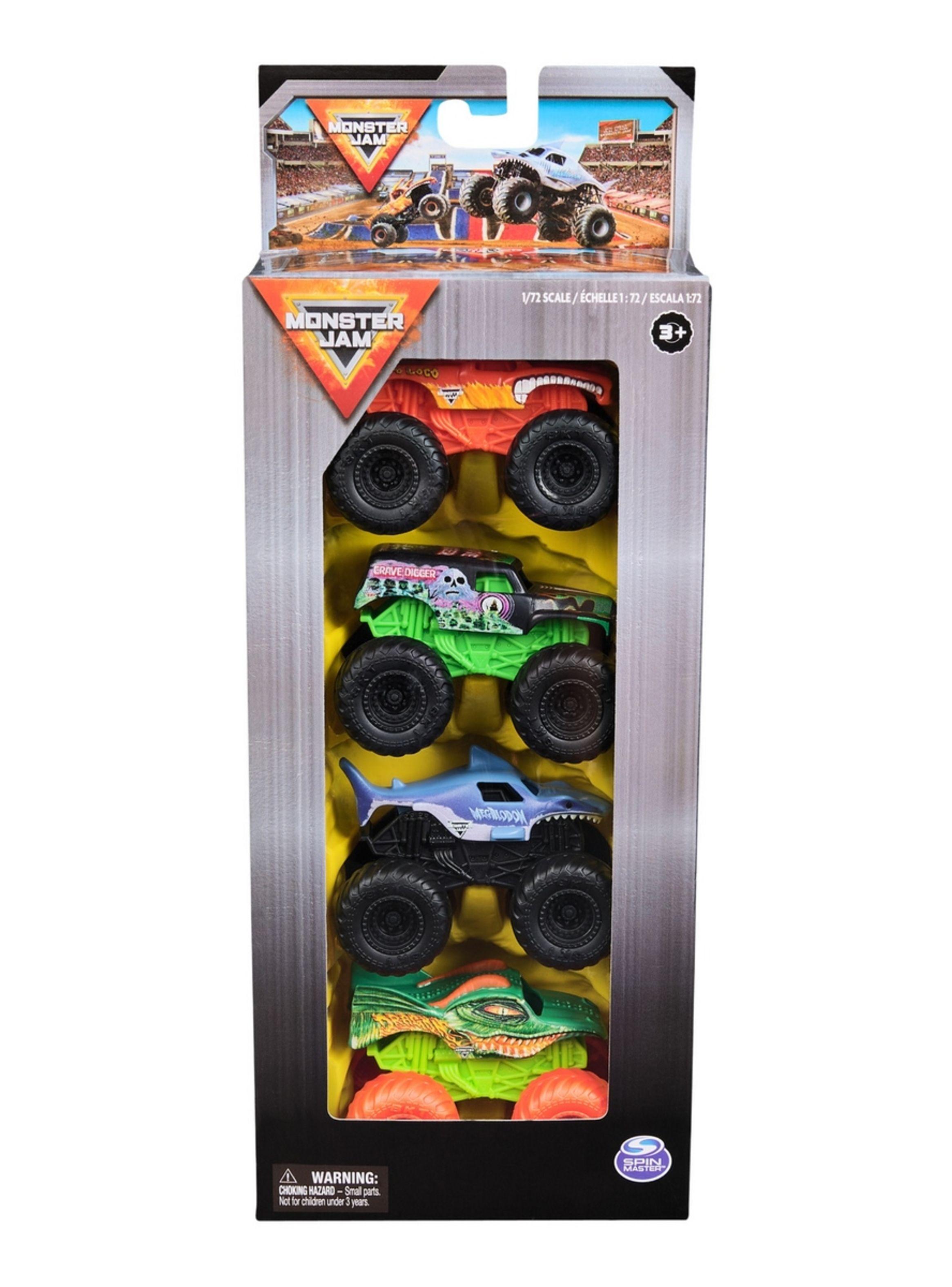 MONSTER JAM SET  4 AUTOS 1:72-2