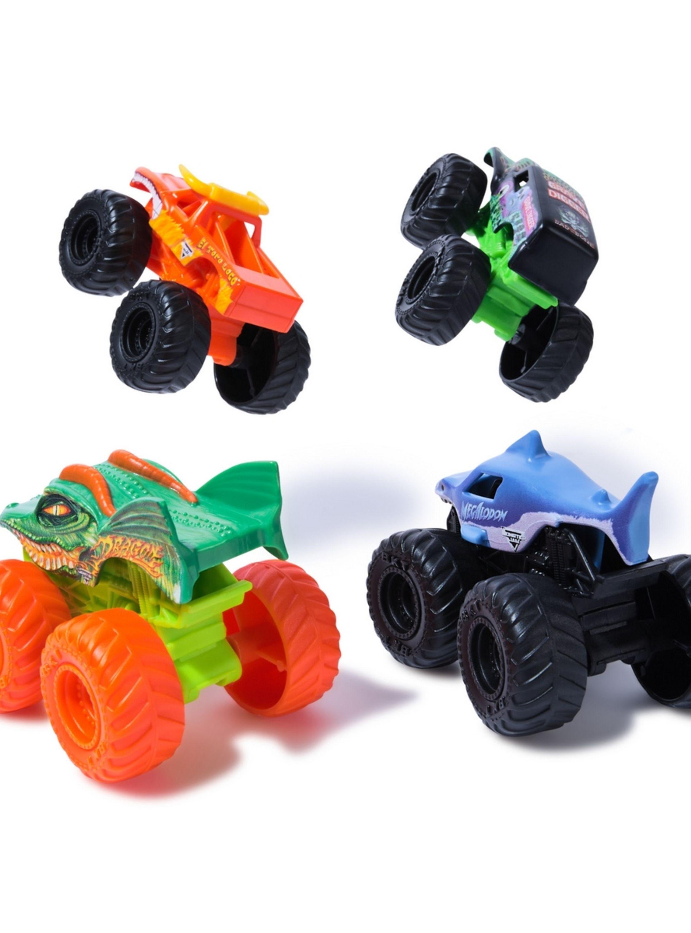 MONSTER JAM SET  4 AUTOS 1:72-3