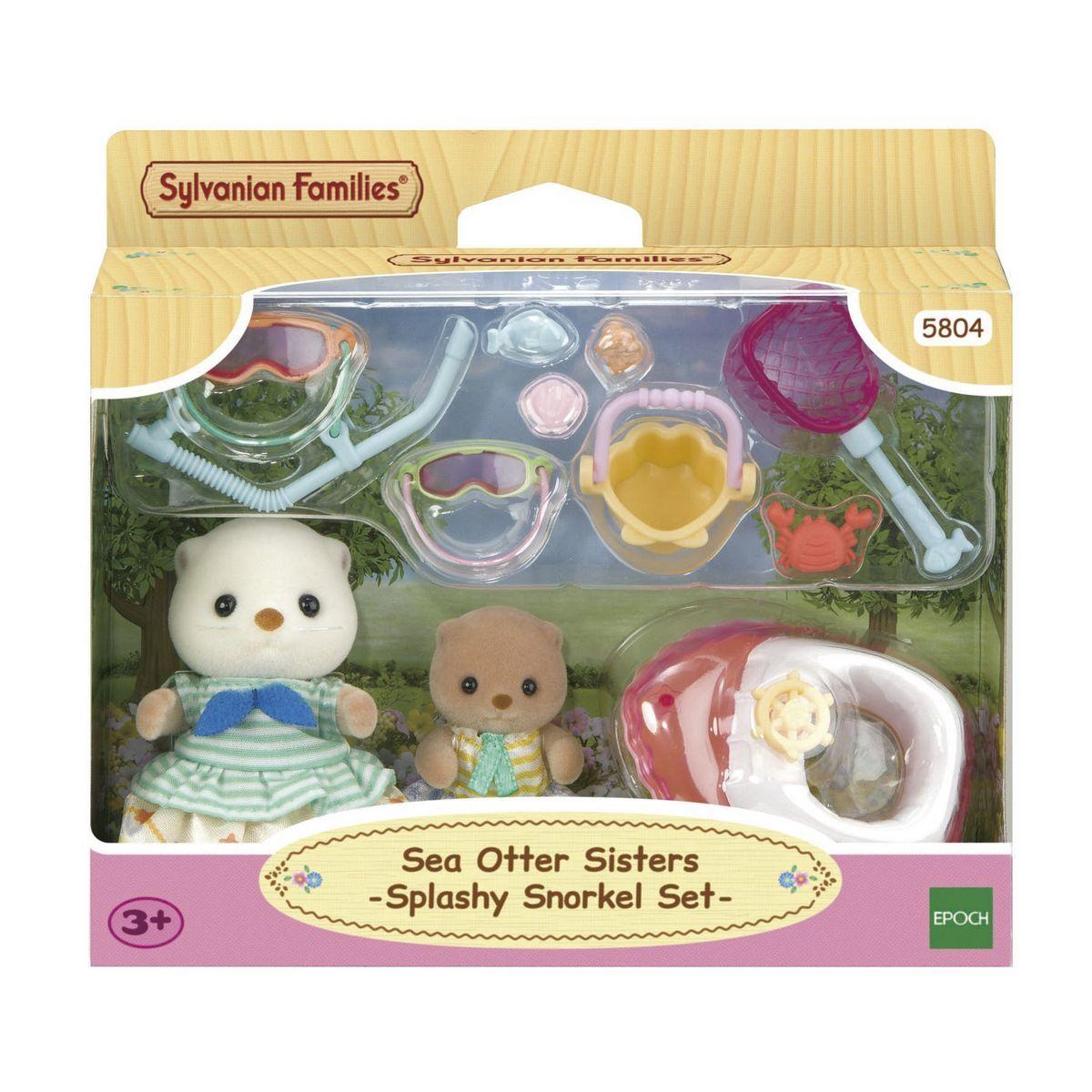 SET HERMANAS NUTRIA MARINA SYLVANIAN FAMILIES-2
