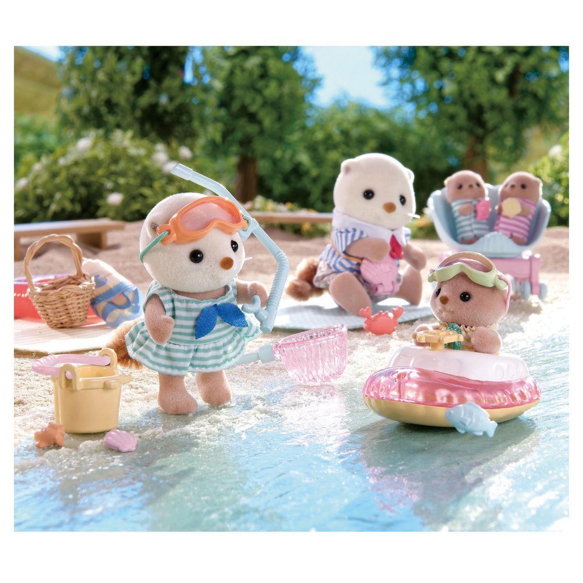 SET HERMANAS NUTRIA MARINA SYLVANIAN FAMILIES-5