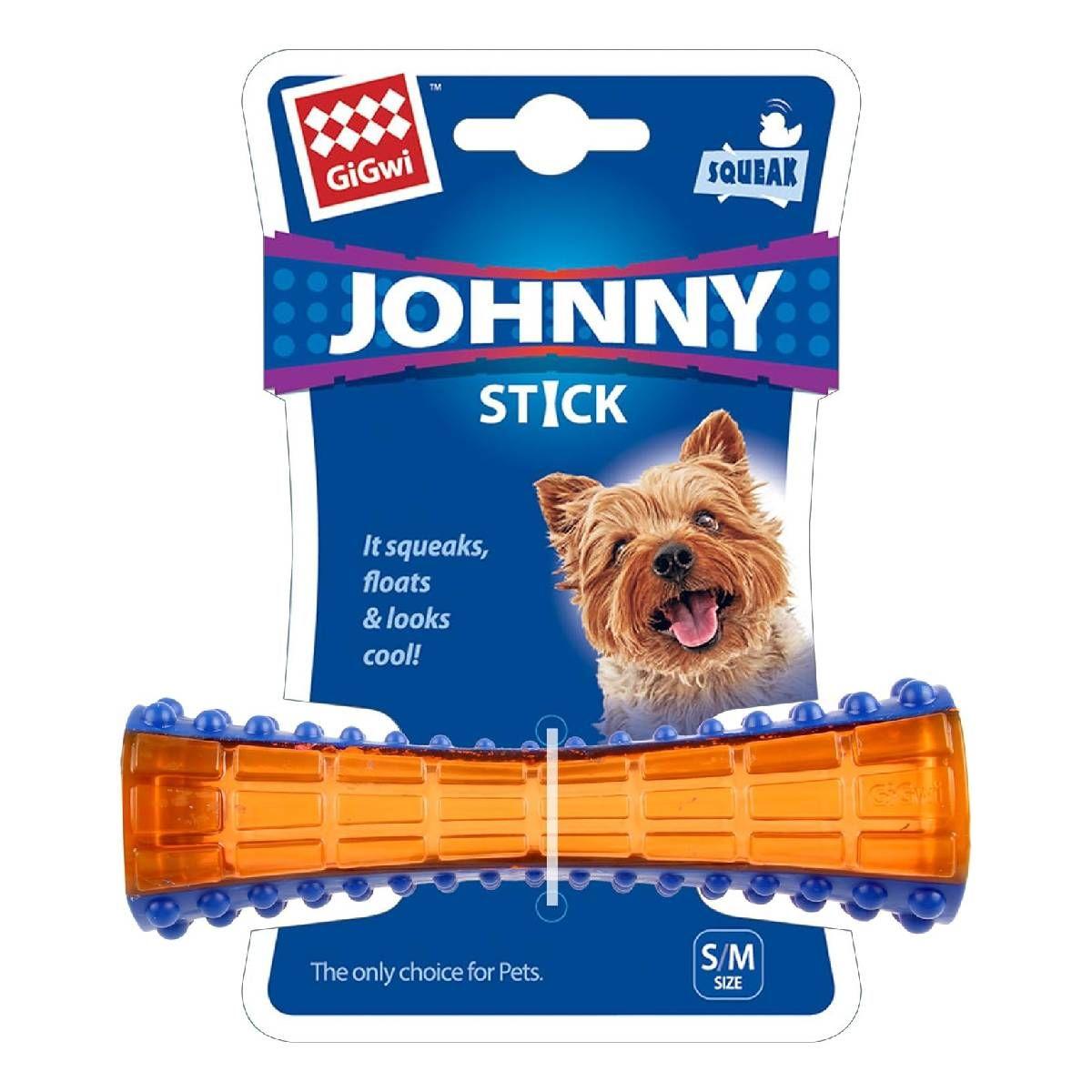 Gigwi - Pequeño Johnny Stick Squeaker Naranjo/Azul-5