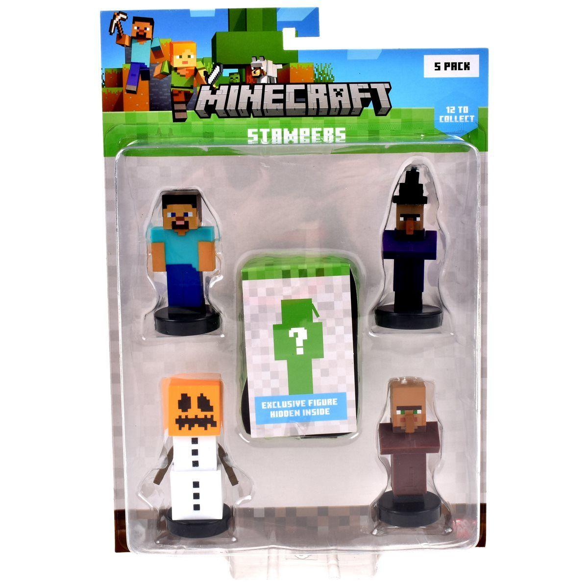 PACK DE 5 FIGURAS TIMBRE MINECRAFT - STEVE-2