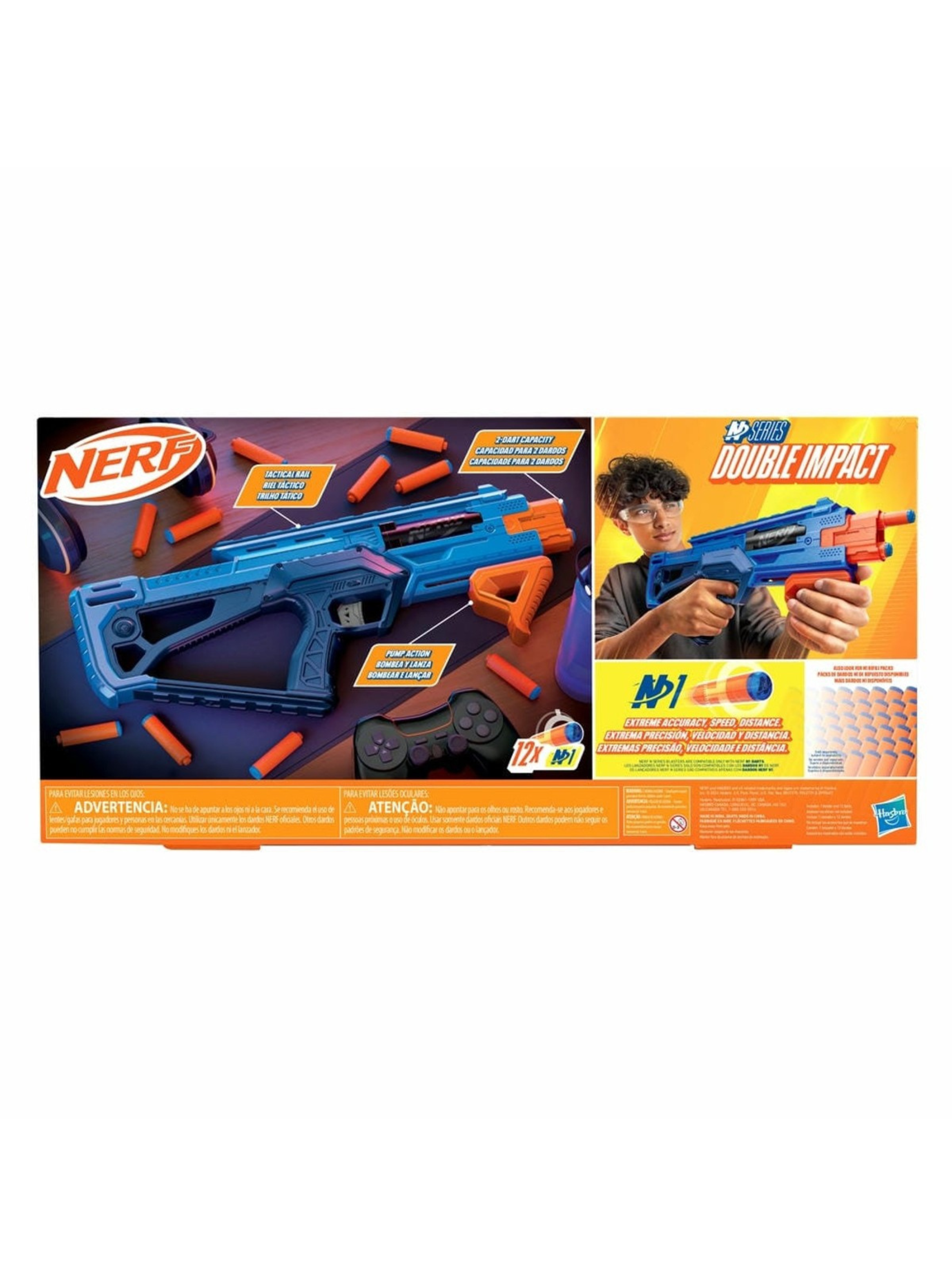 Lanzador nerf n series double impact-2