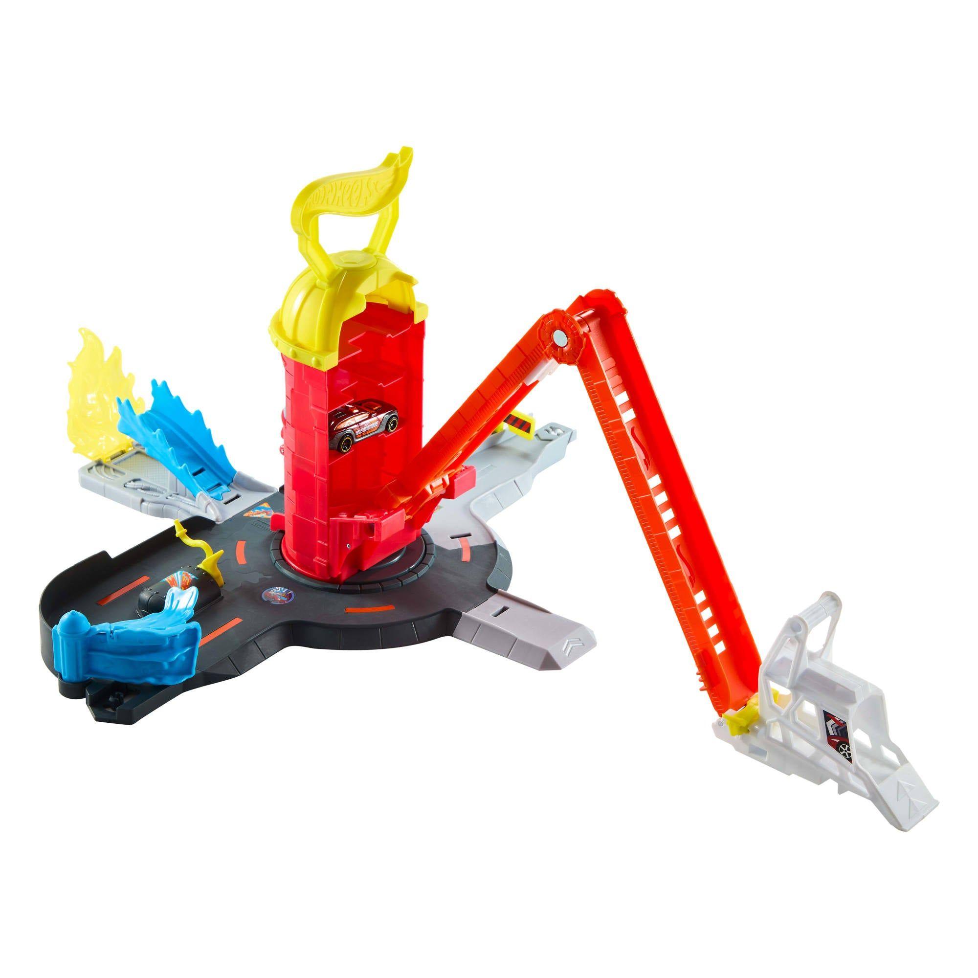 HOT WHEELS SUPER PISTA ESTACIÓN DE BOMBEROS-4