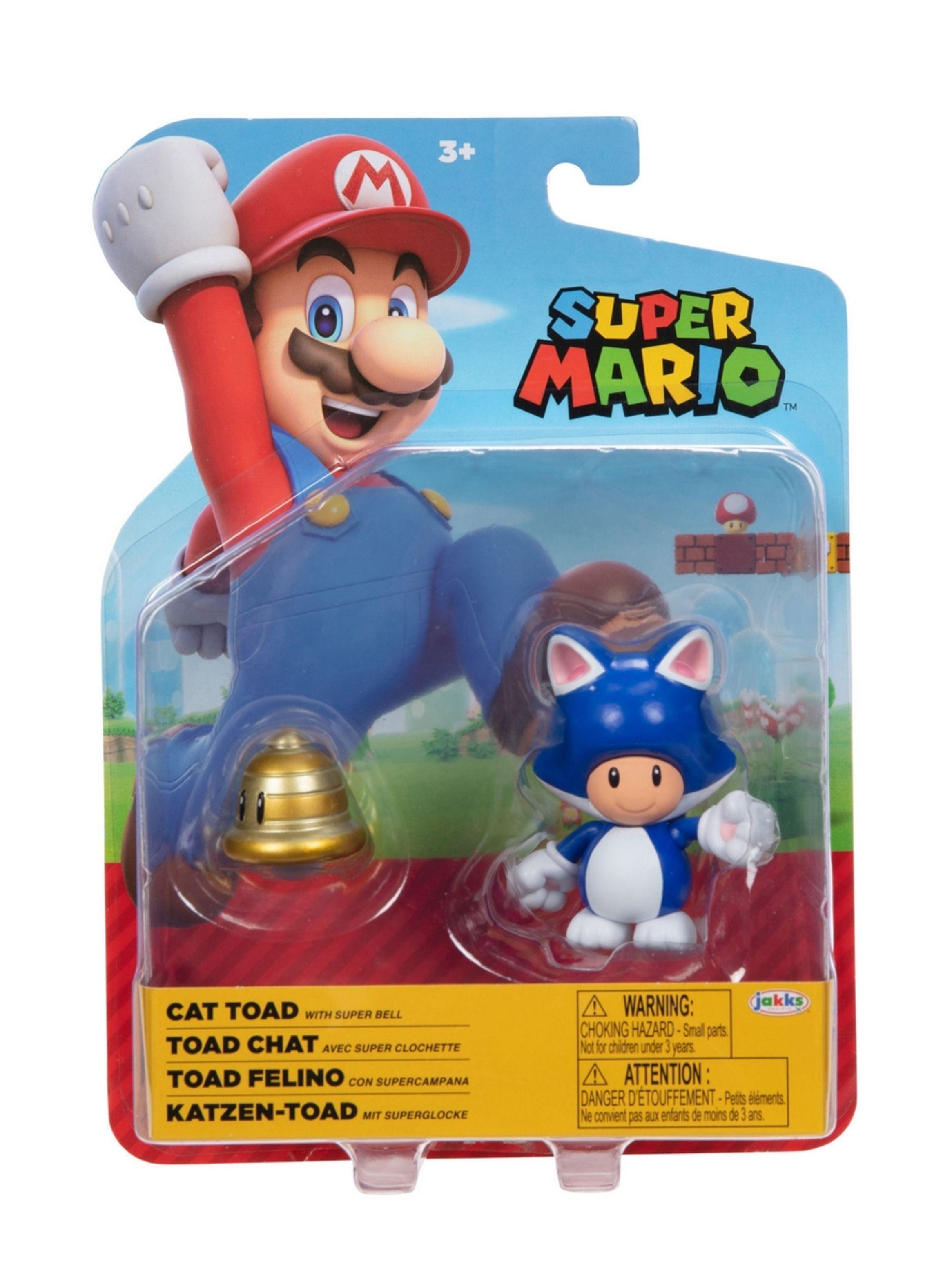 Figuras 10 cm super mario de nintendo - toad felino-2